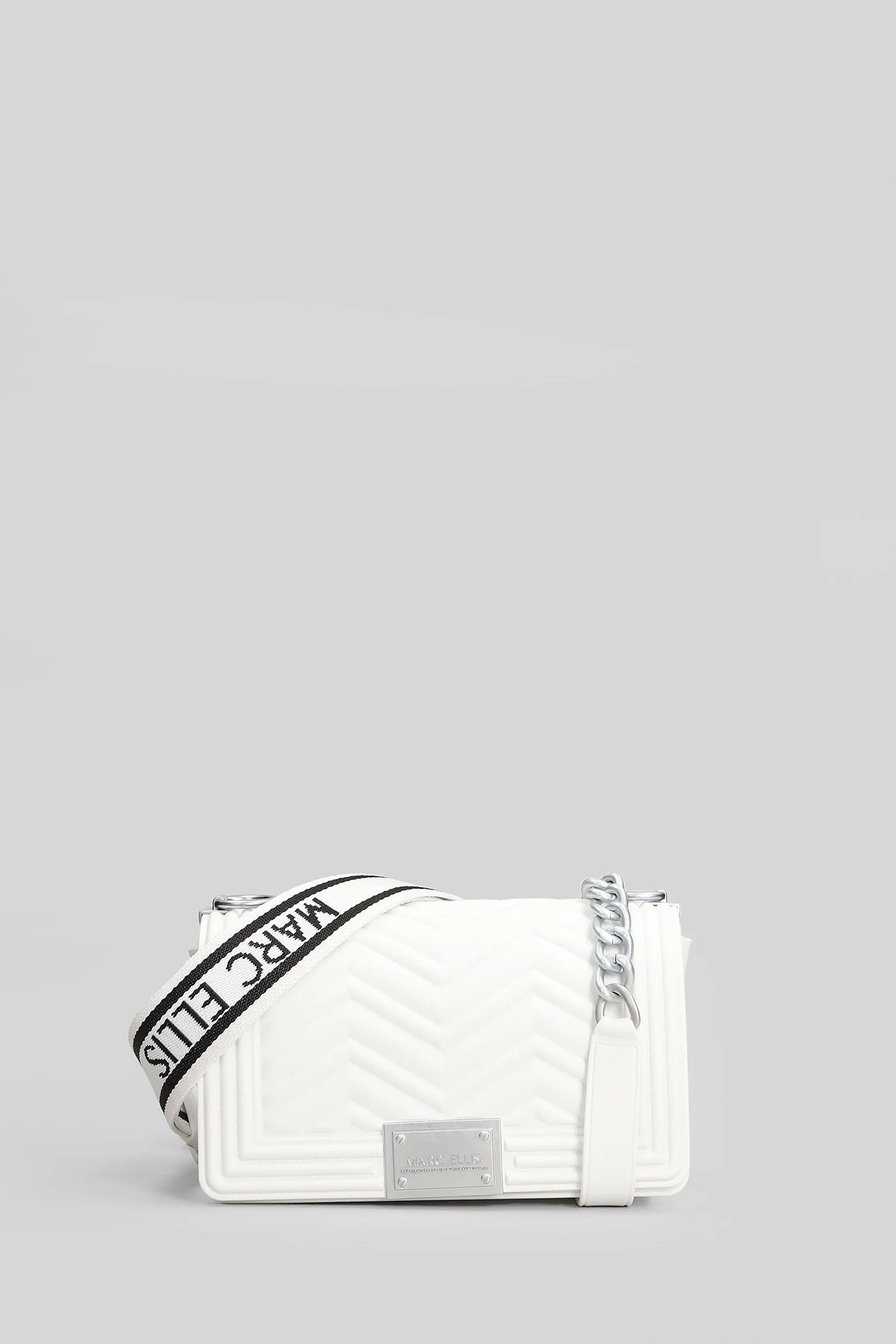 Flat Wave S Shoulder bag in white Polyuretan