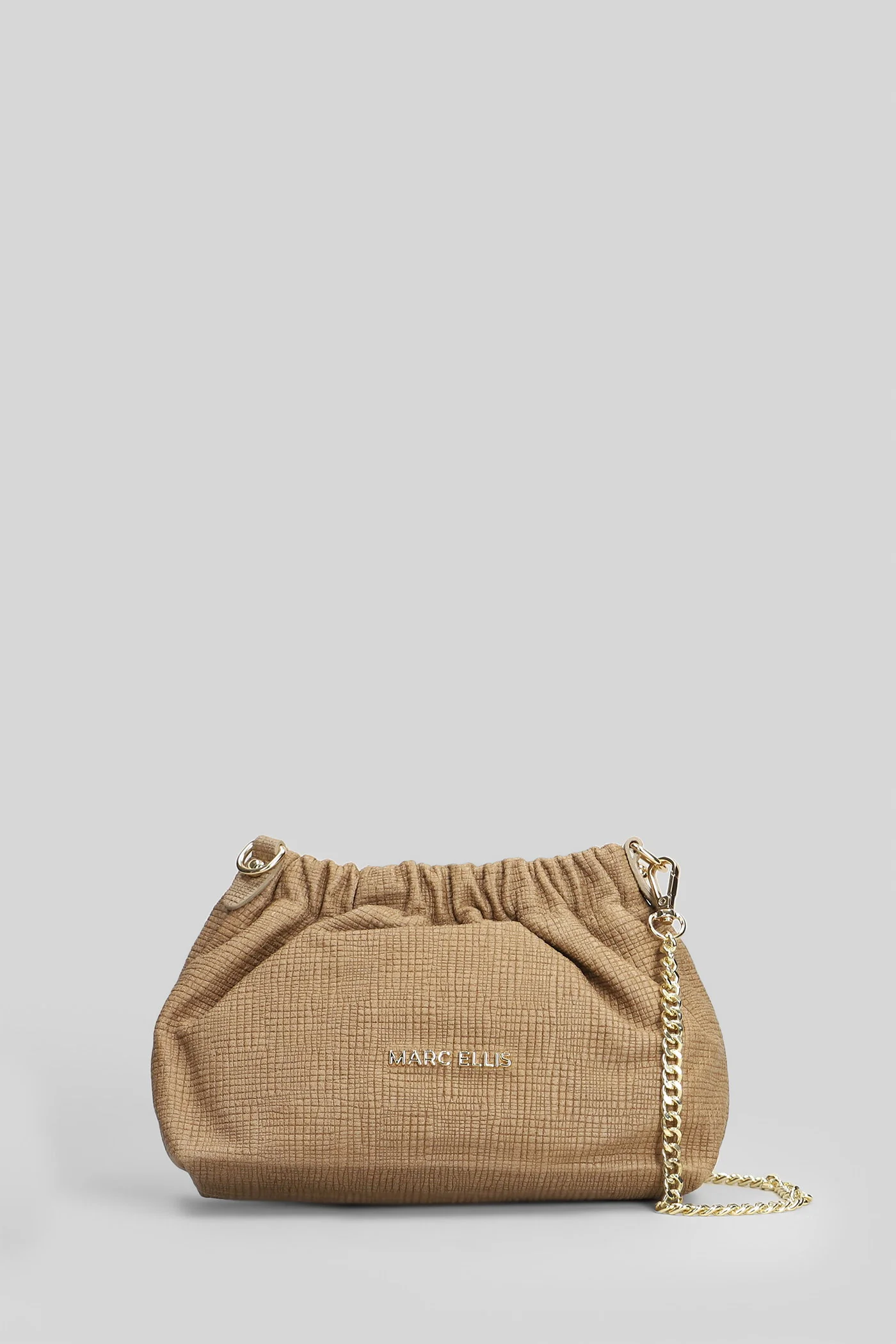 Helena Suede Rf Shoulder bag in beige faux leather