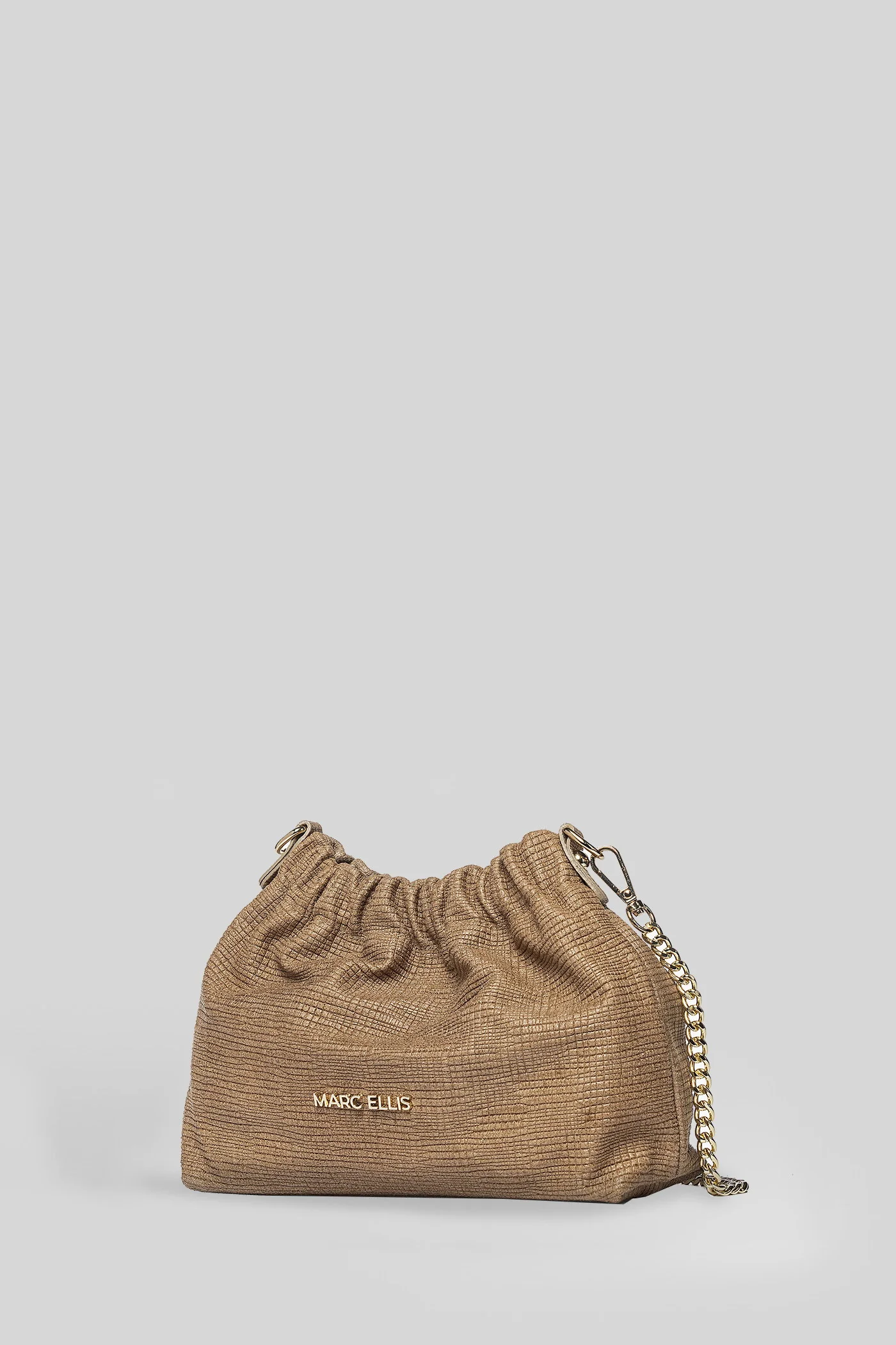 Helena Suede Rf Shoulder bag in beige faux leather - Image 2
