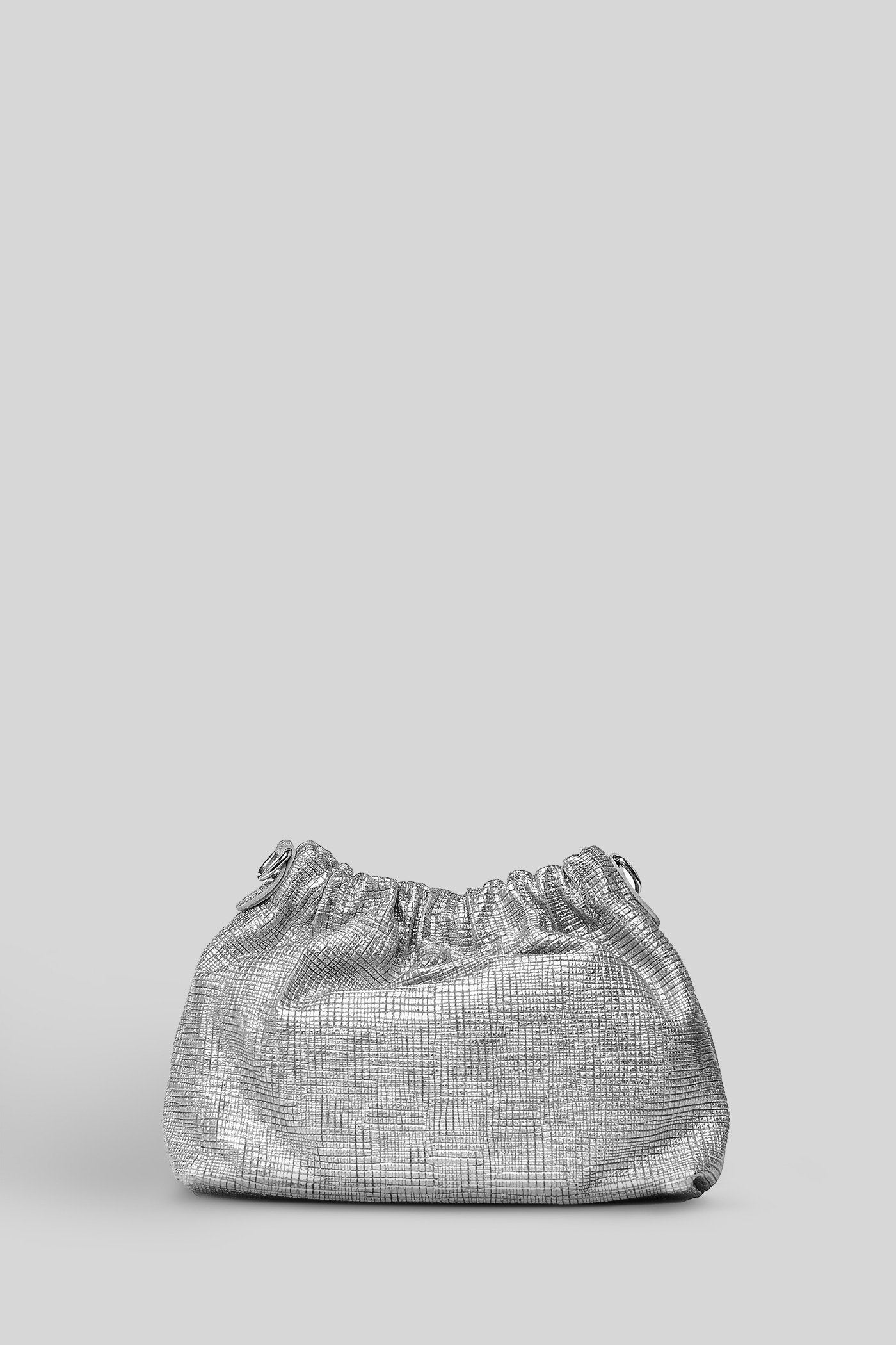 Helena Suede Rf Shoulder bag in silver faux leather - Image 3