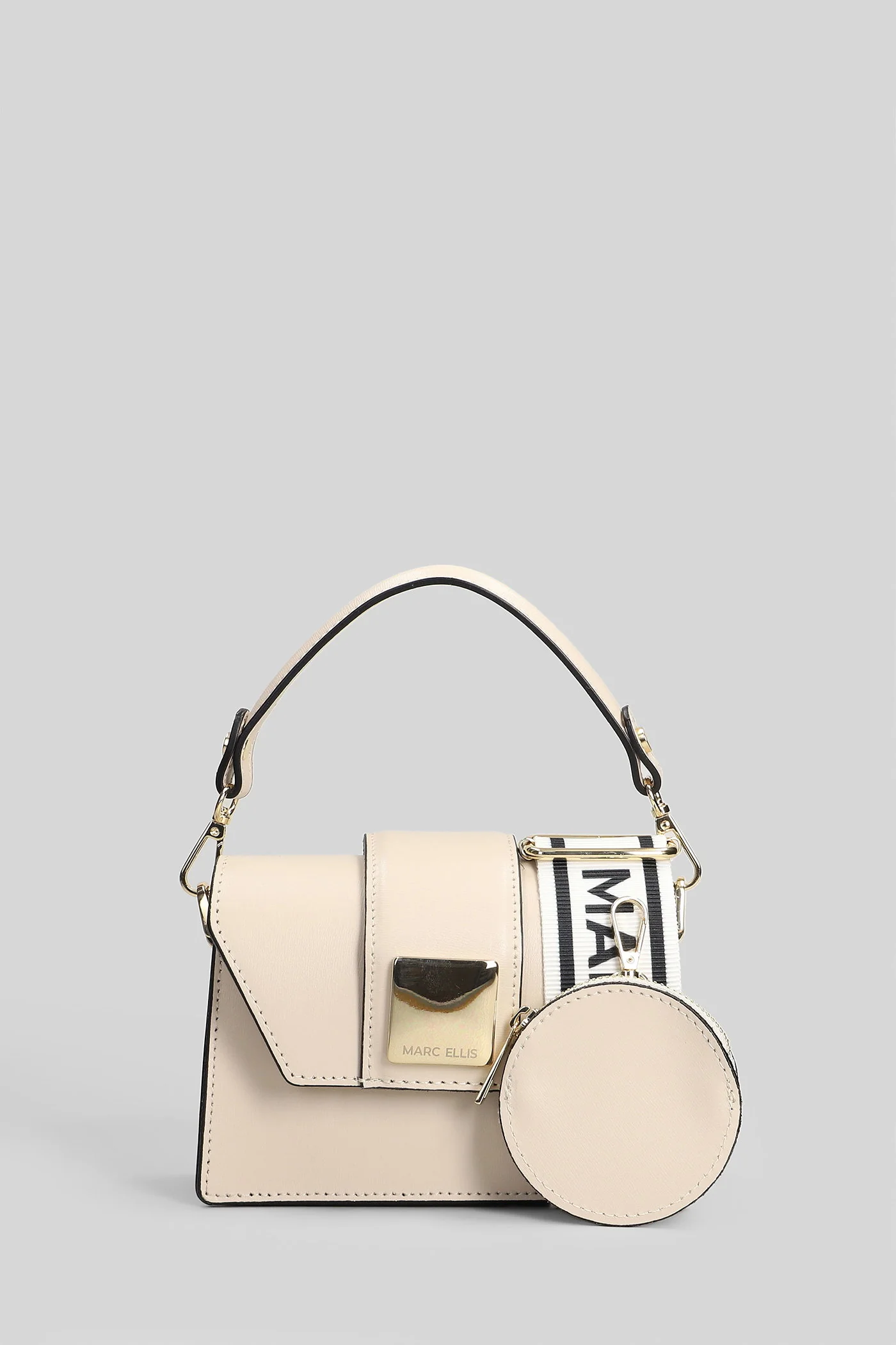 Kourtney S Shoulder bag in beige faux leather