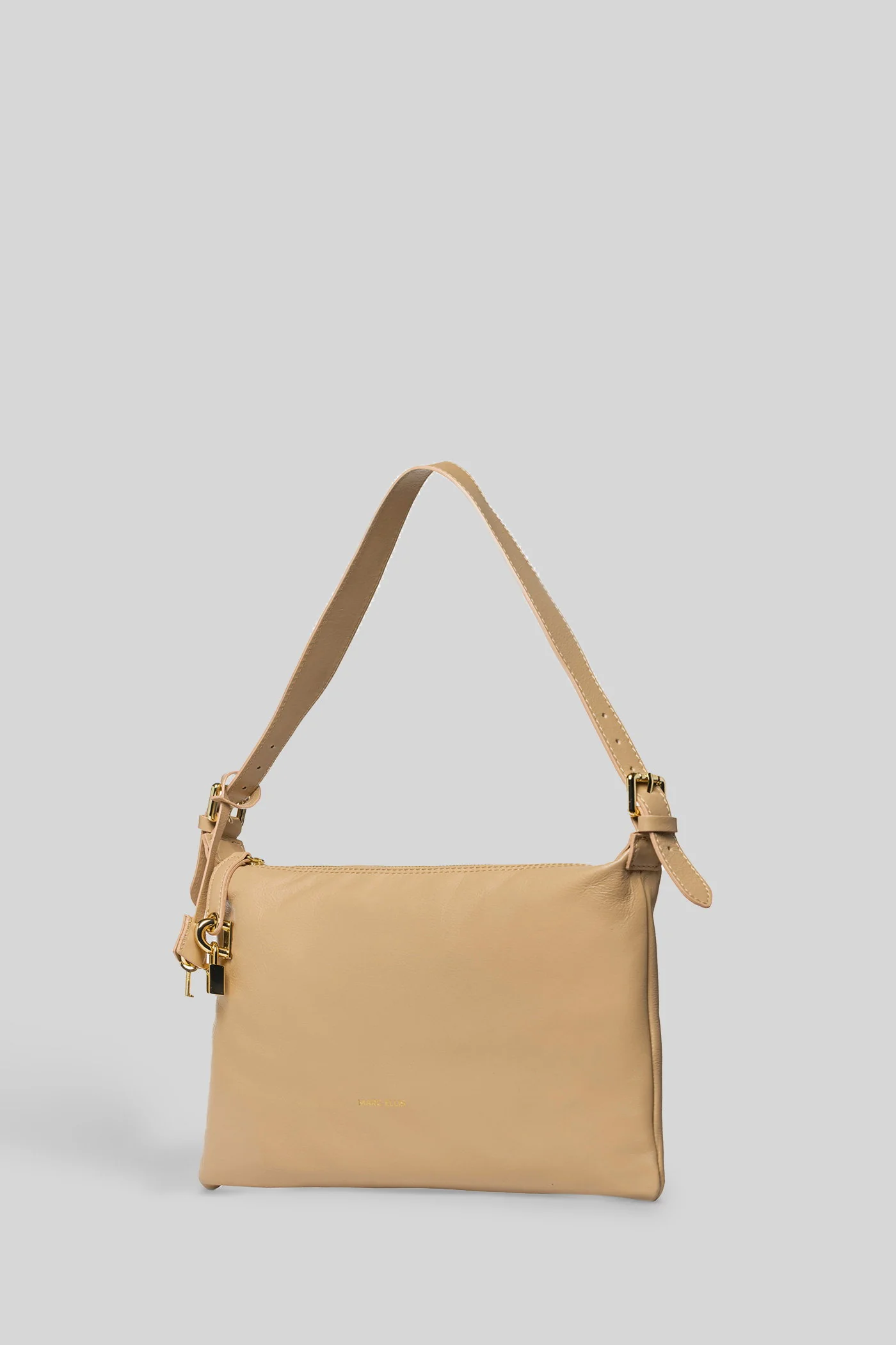 Nevada S Tote in beige faux leather - Image 2
