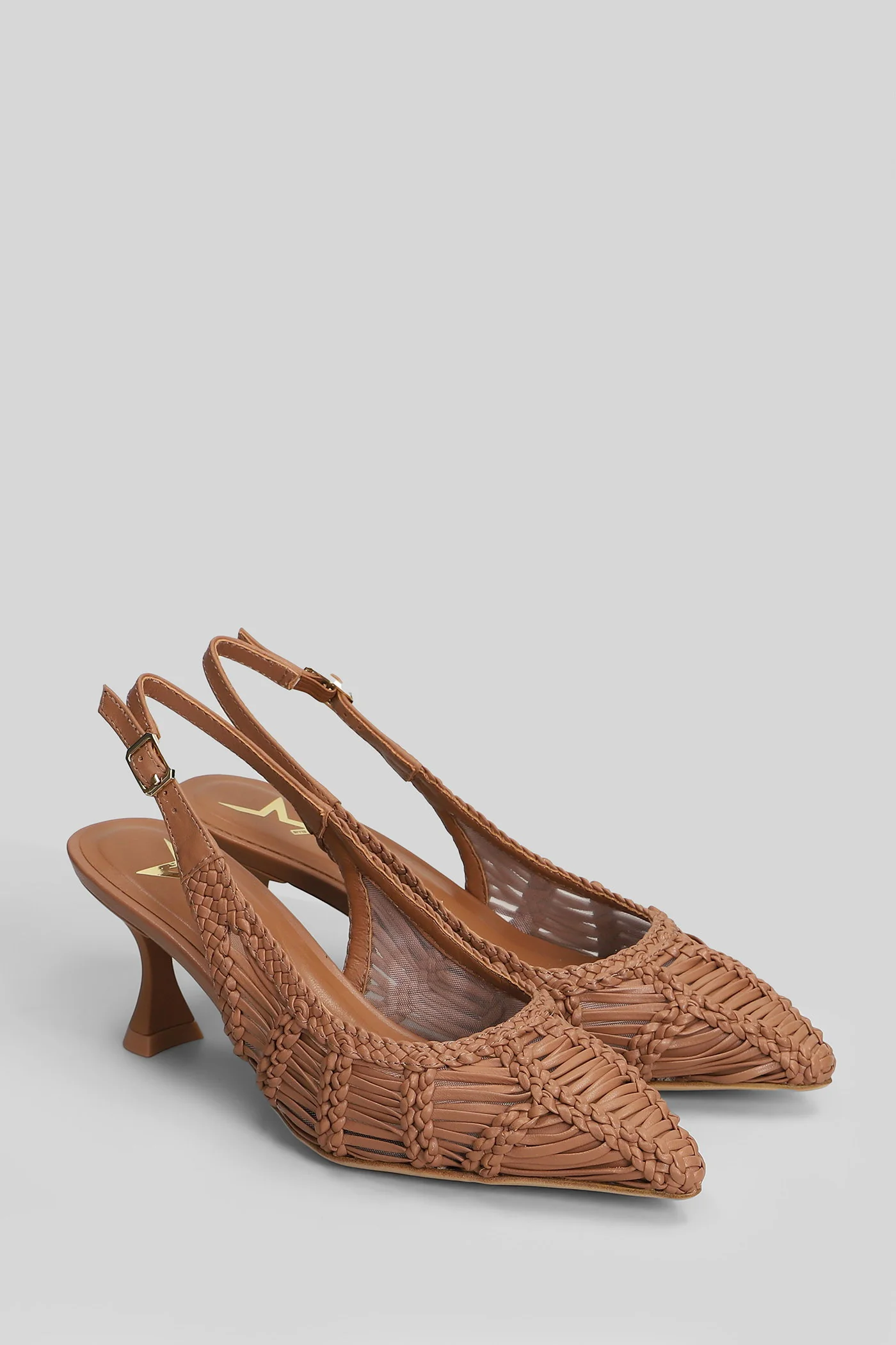 Pumps in leather color leather - Image 2