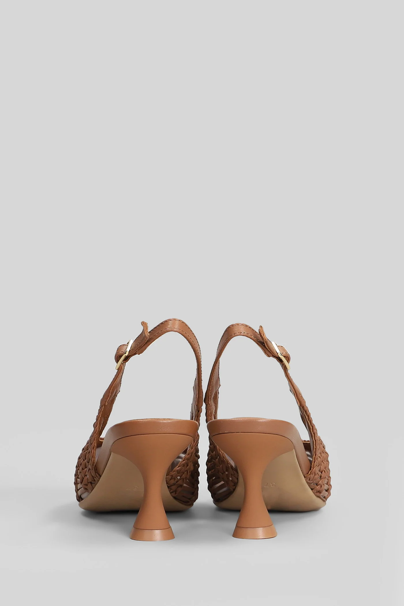 Pumps in leather color leather - Image 4