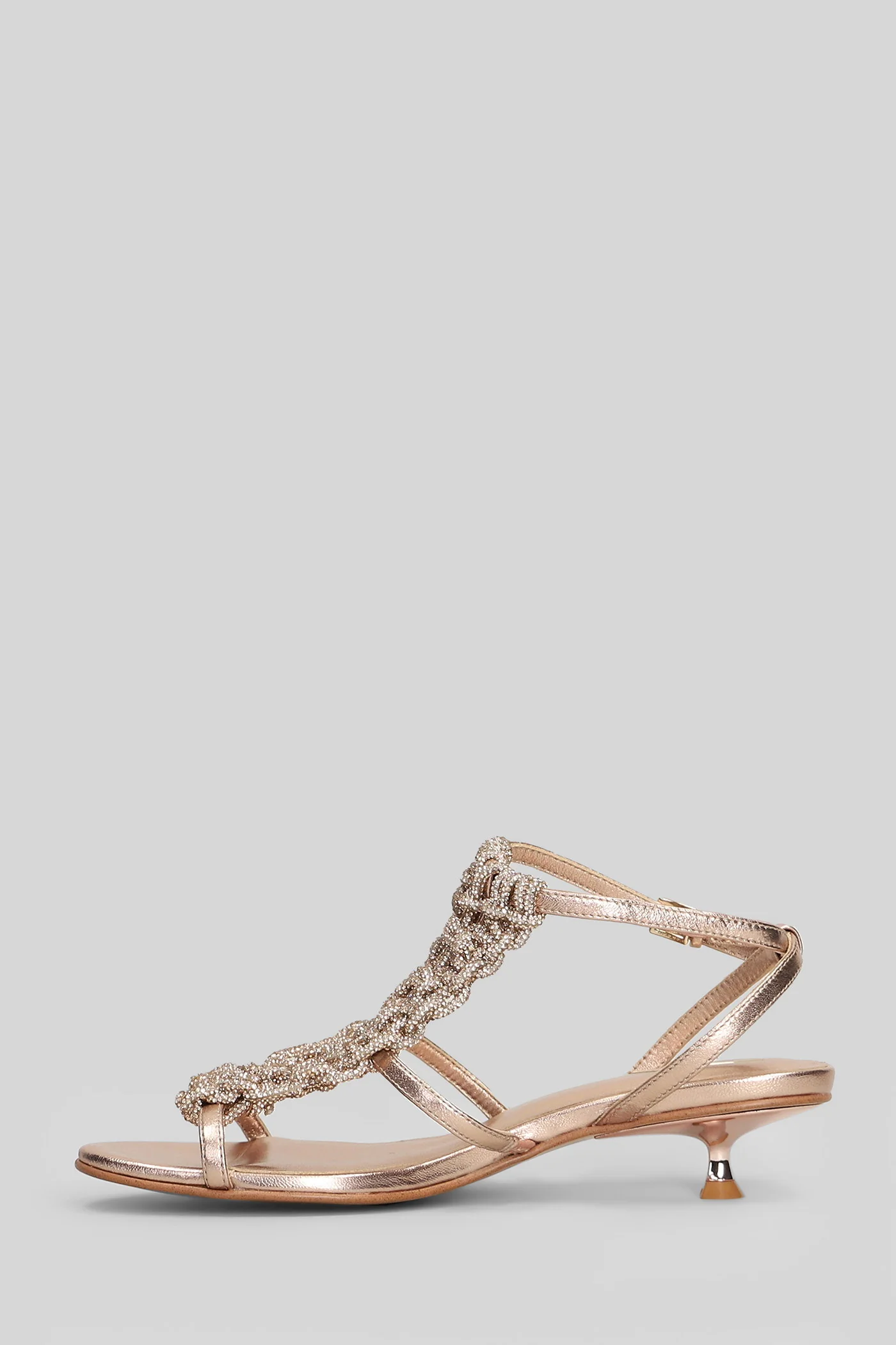 Sandals in rose-pink leather - Image 3