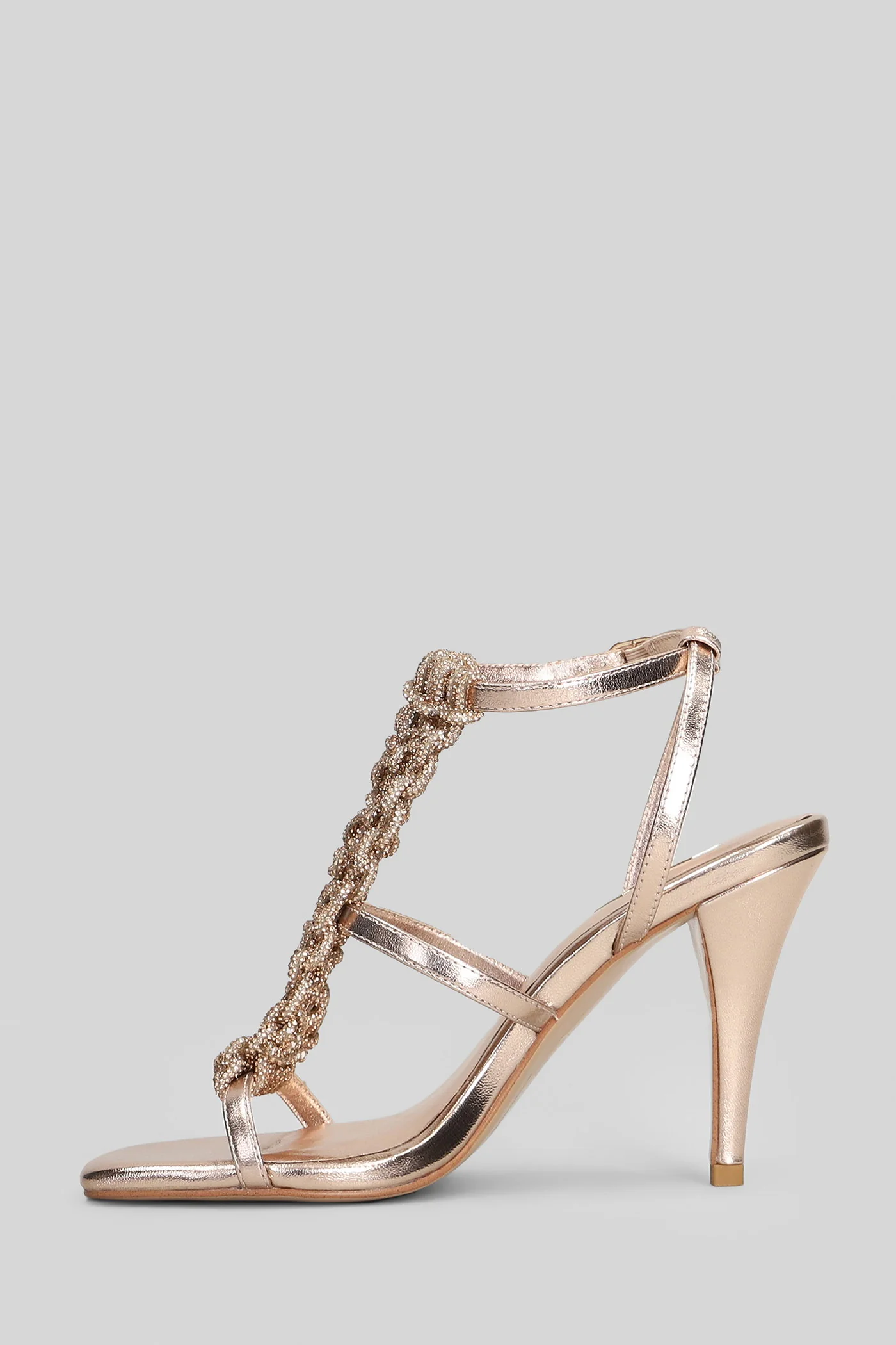 Sandals in rose-pink leather - Image 3