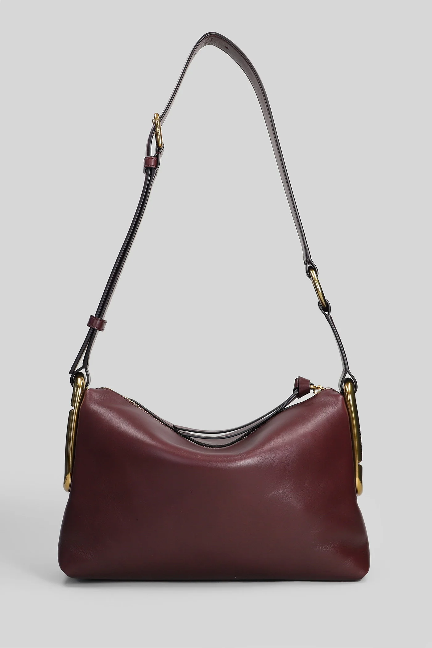 Medium shoulder bag Shoulder bag in bordeaux leather - Image 3
