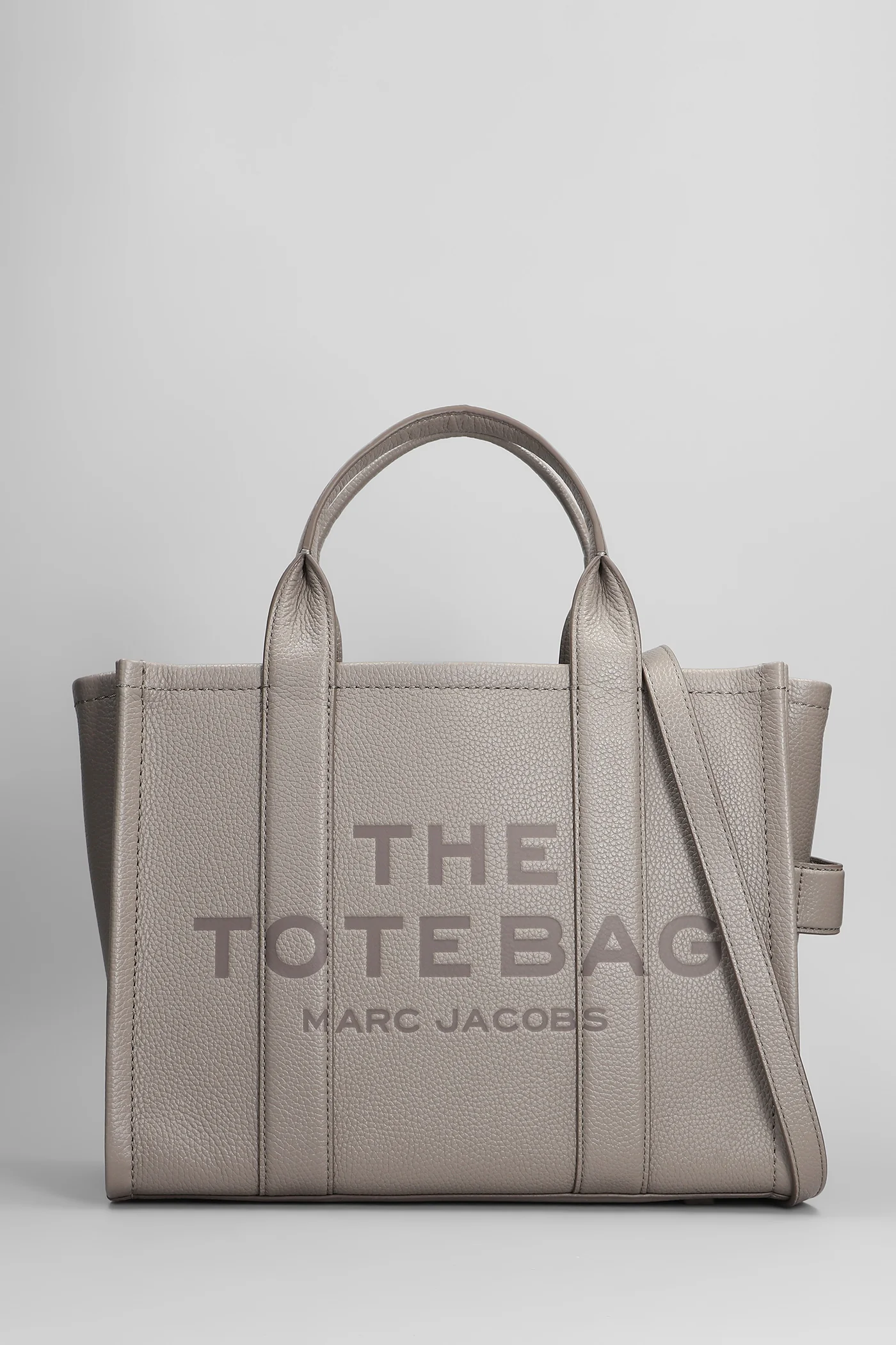 The madium tote Tote in grey leather
