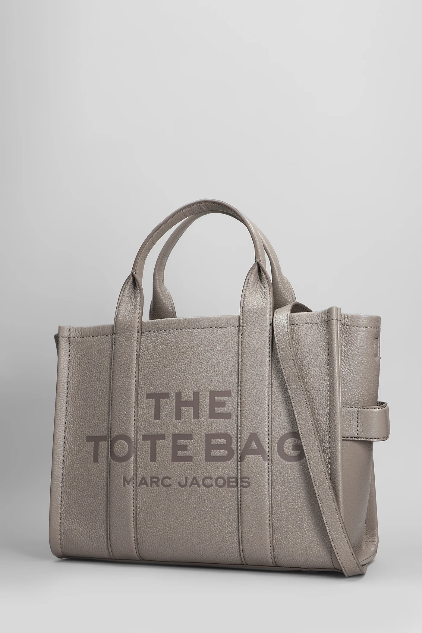 The madium tote Tote in grey leather - Image 2