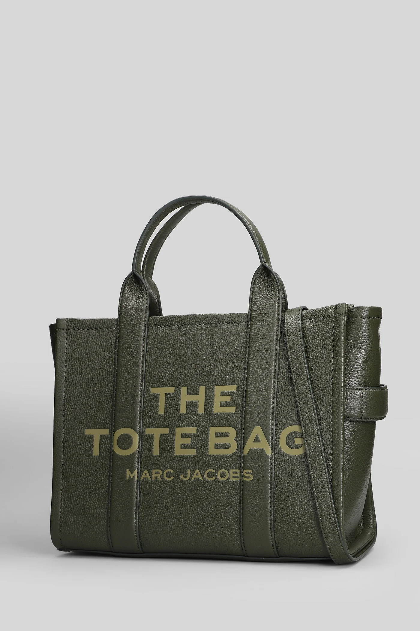 The medium tote Tote in green leather - Image 2