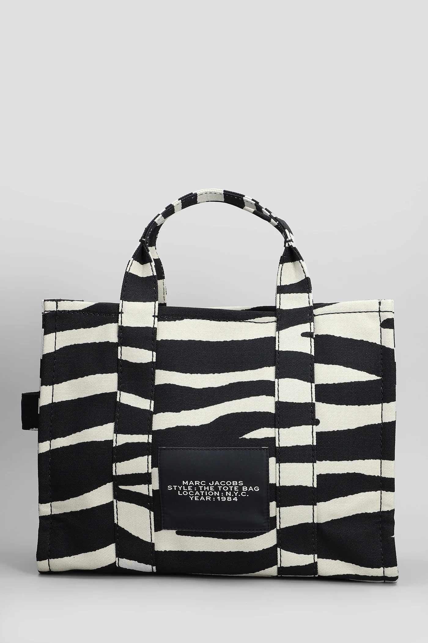 The medum tote Tote in black cotton - Image 3