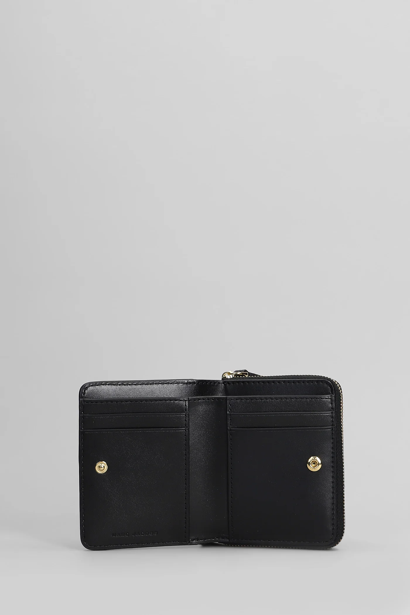 The mini compact Wallet in black leather - Image 4
