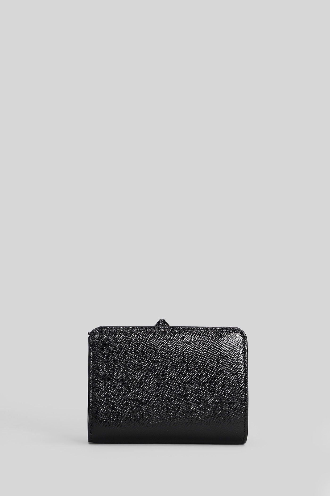 The mini compact Wallet in black leather - Image 3