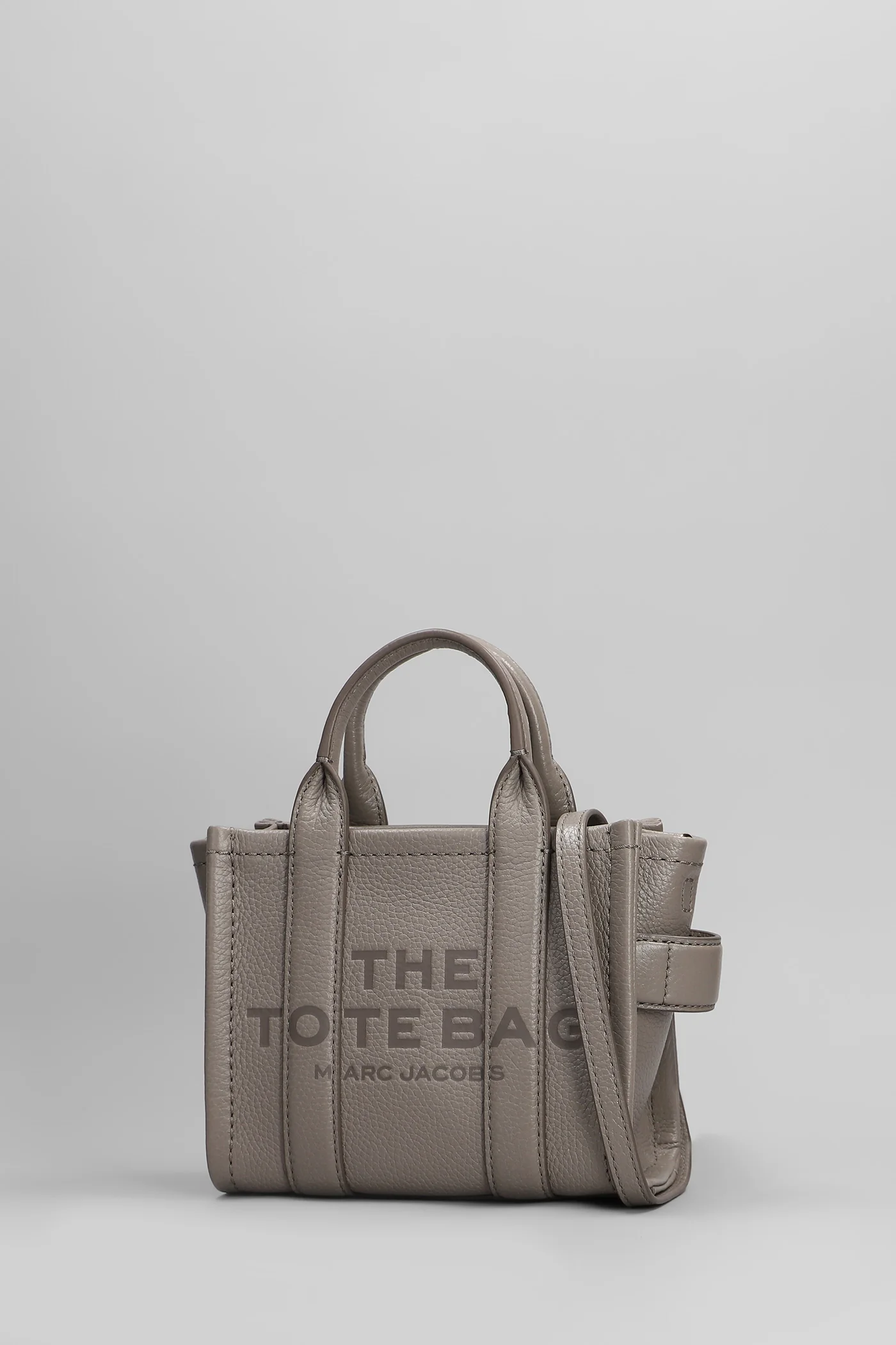 The mini tote Tote in grey leather - Image 2