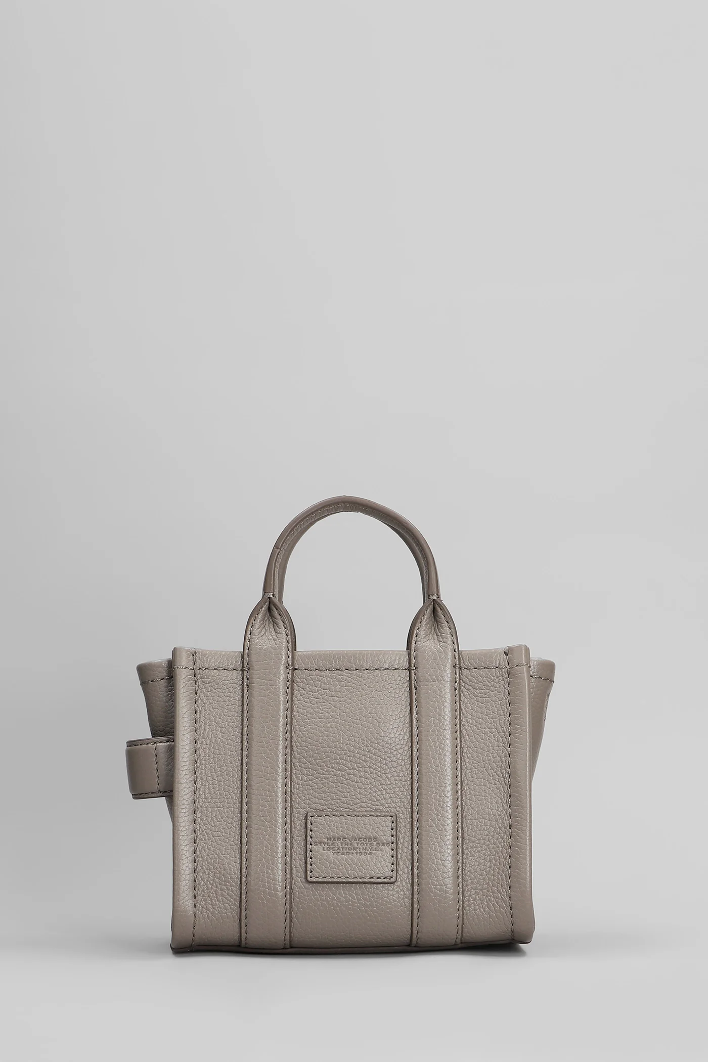 The mini tote Tote in grey leather - Image 3