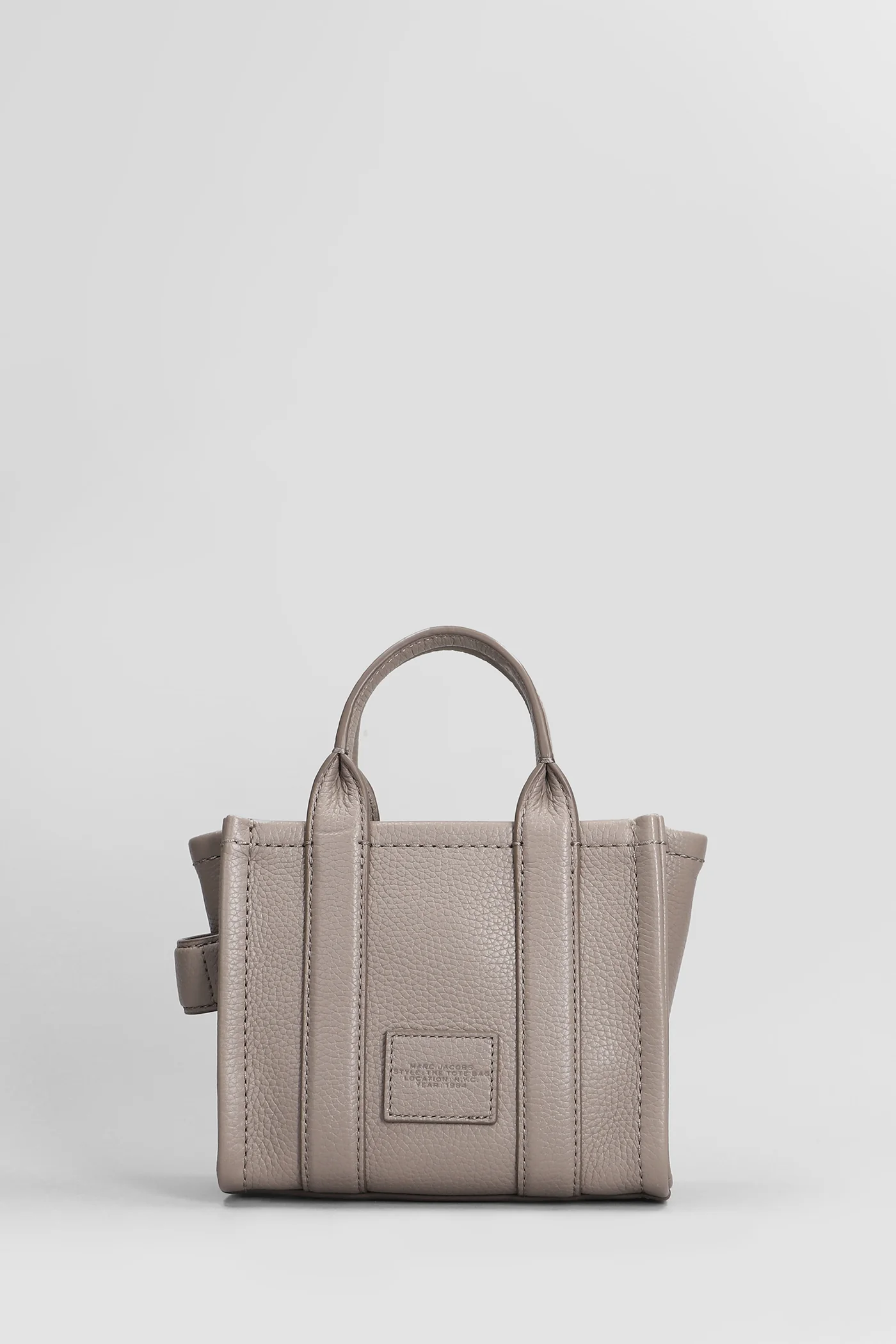 The mini tote Tote in grey leather - Image 3