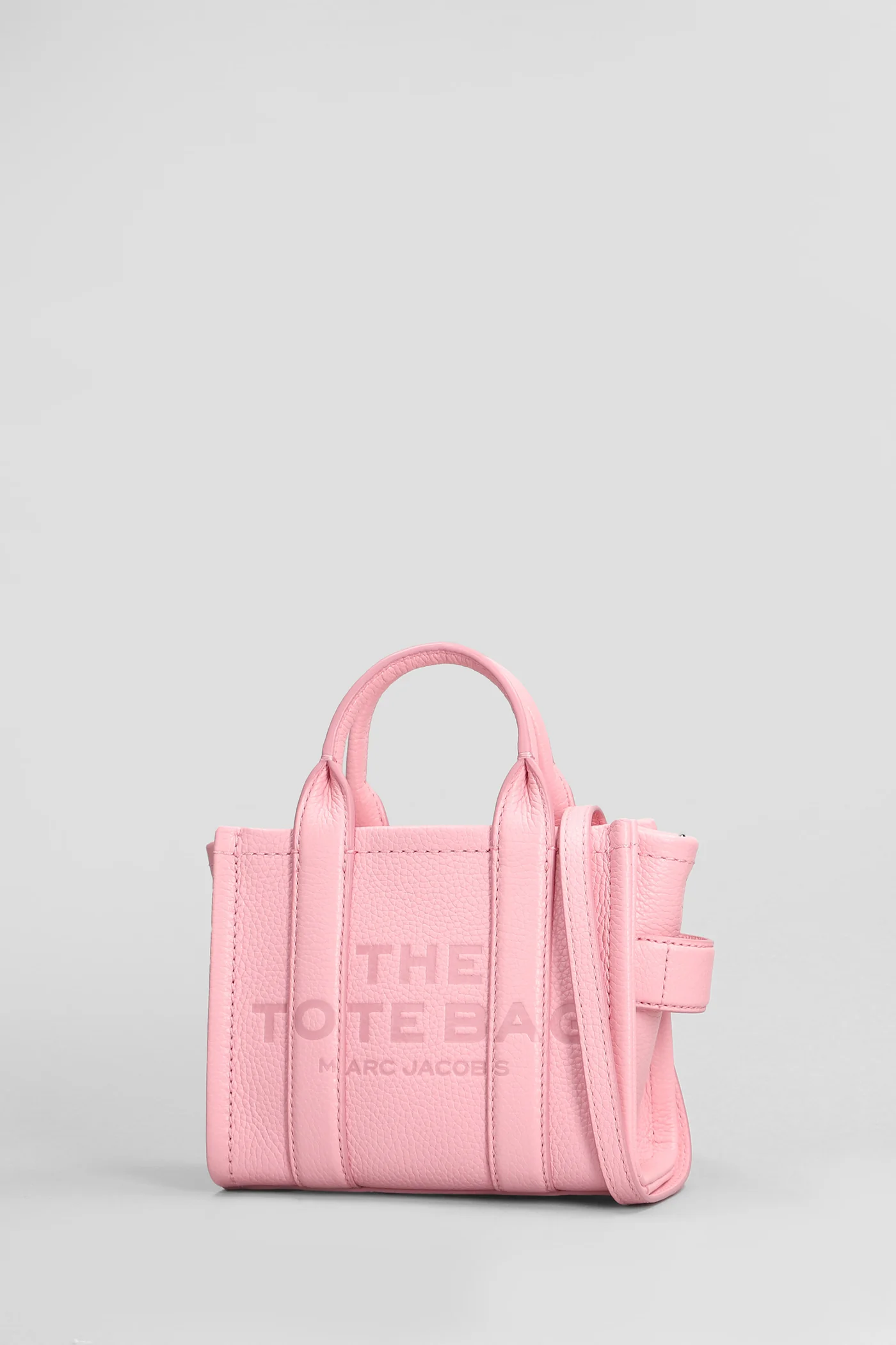 The mini tote Tote in rose-pink leather - Image 2