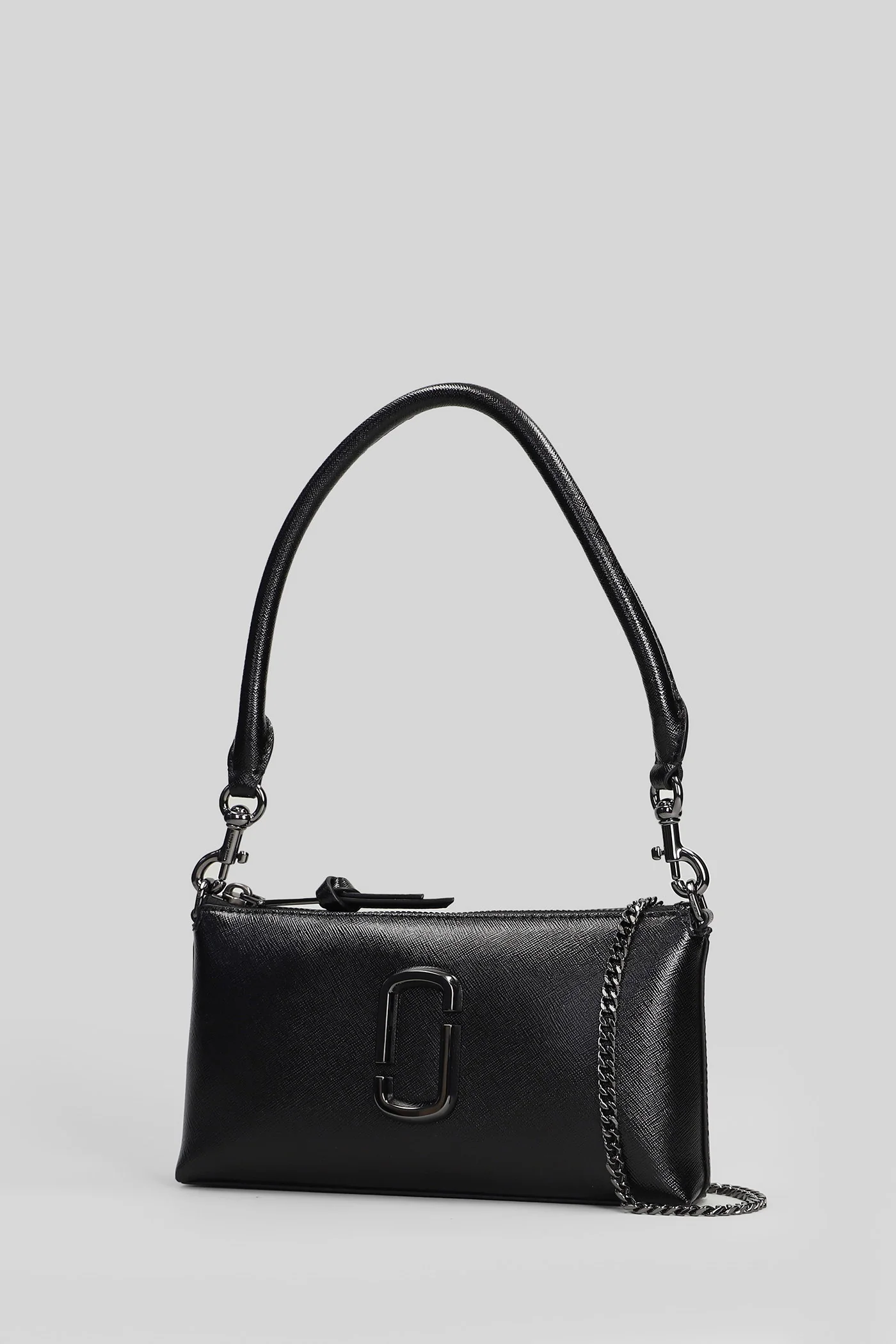 The pochette Clutch in black leather - Image 2