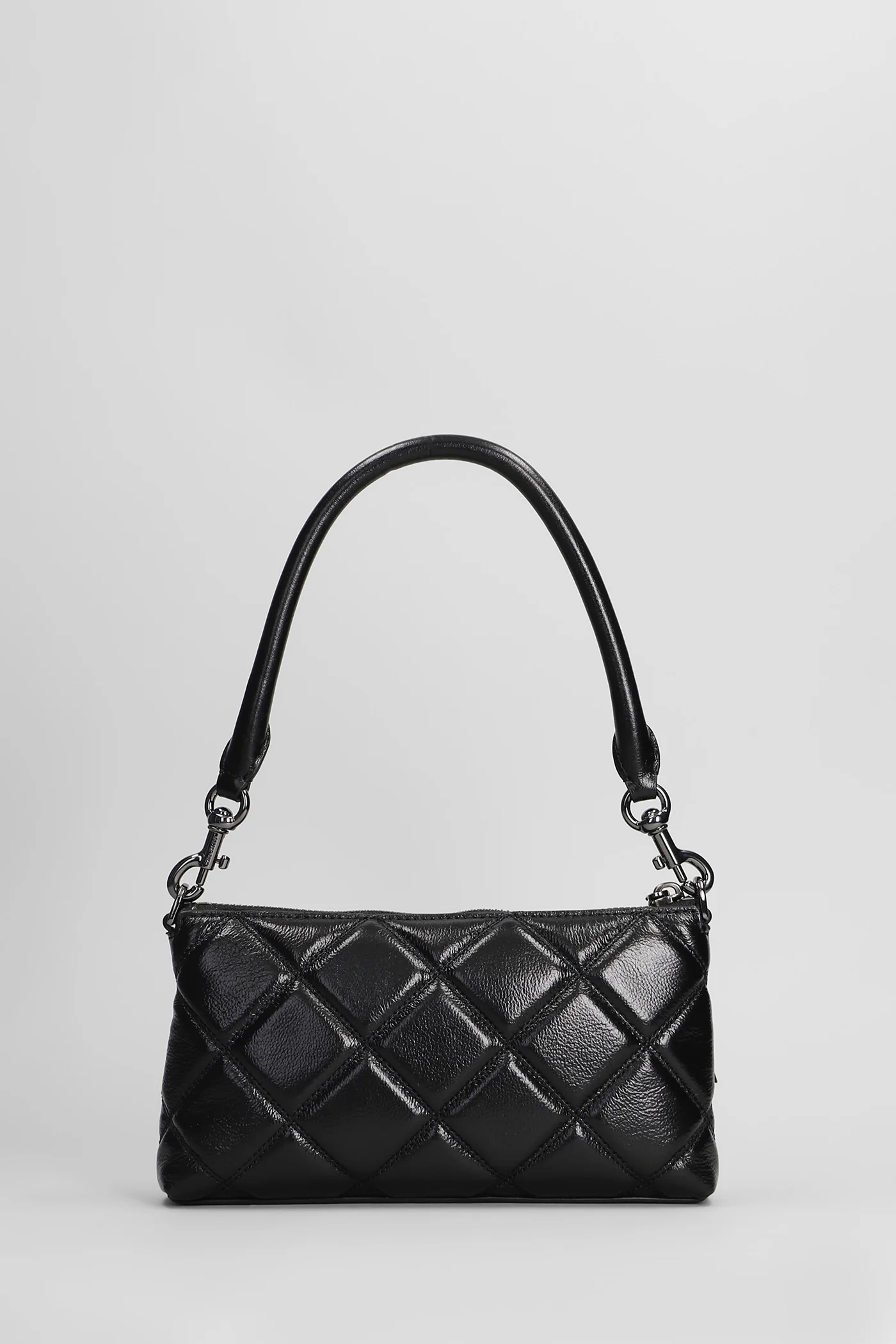 The pochette Shoulder bag in black leather - Image 3