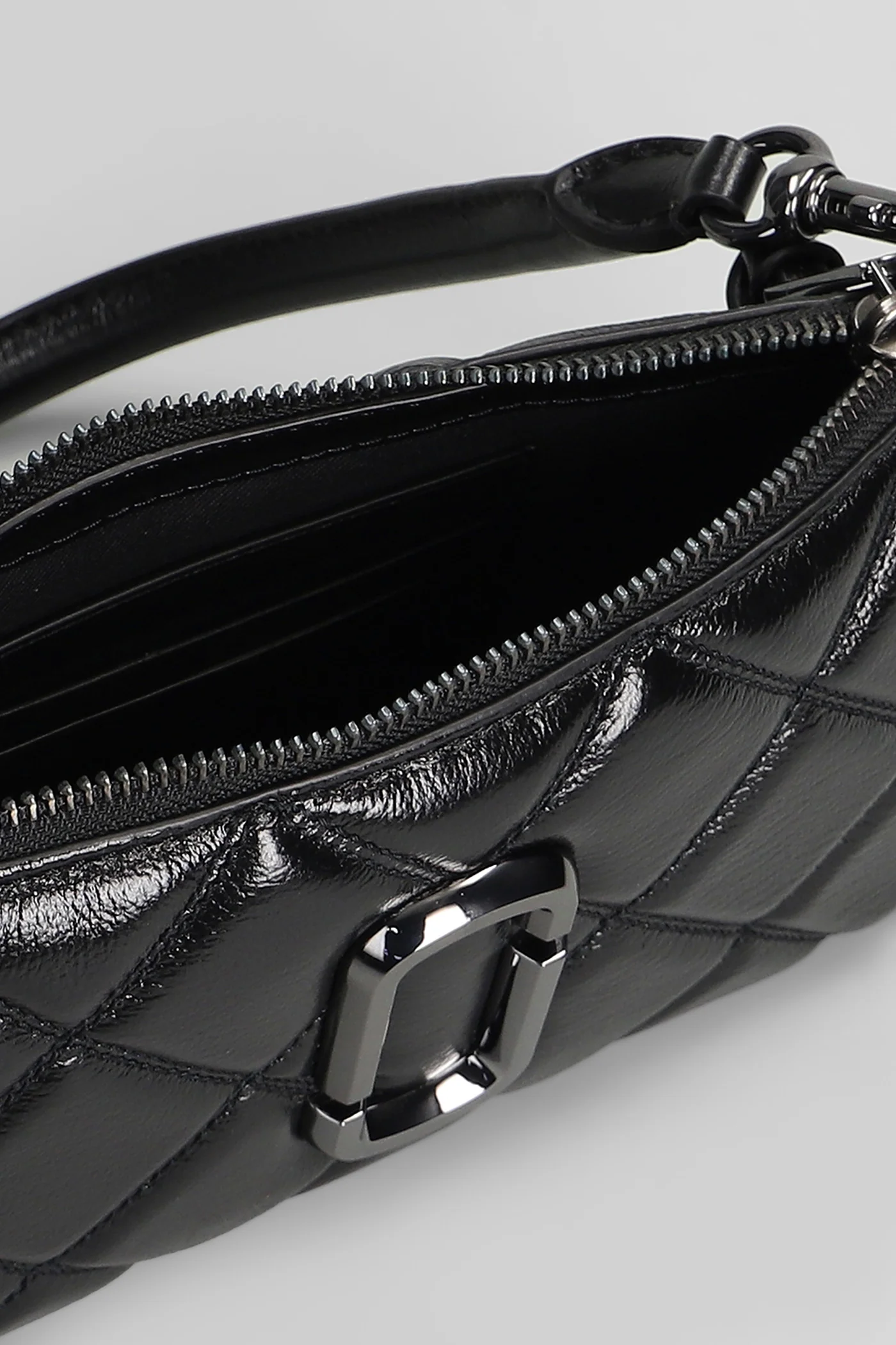 The pochette Shoulder bag in black leather - Image 4