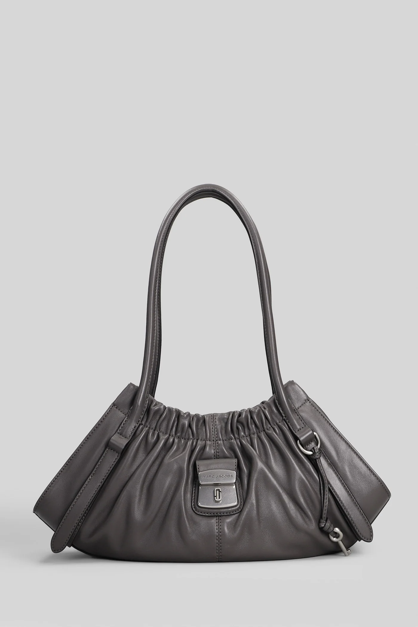 The satchel Shoulder bag in grey leather
