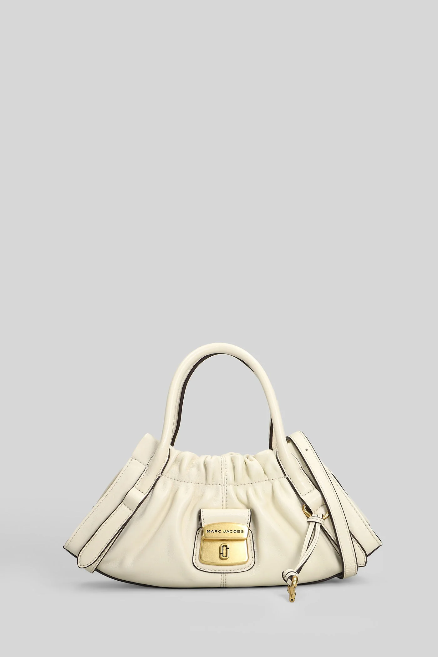 The small satchel Shoulder bag in beige leather