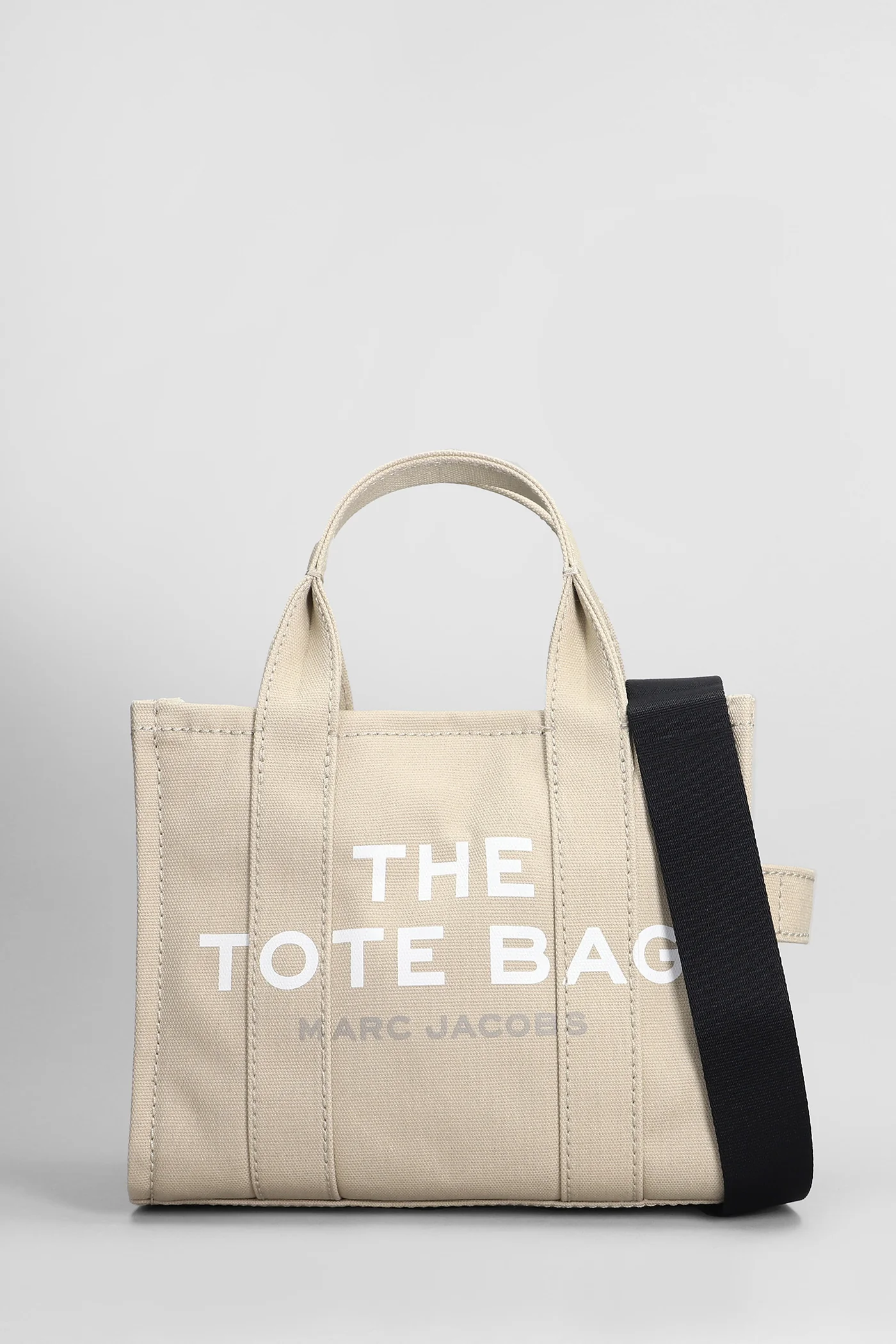 The small tote Tote in beige cotton
