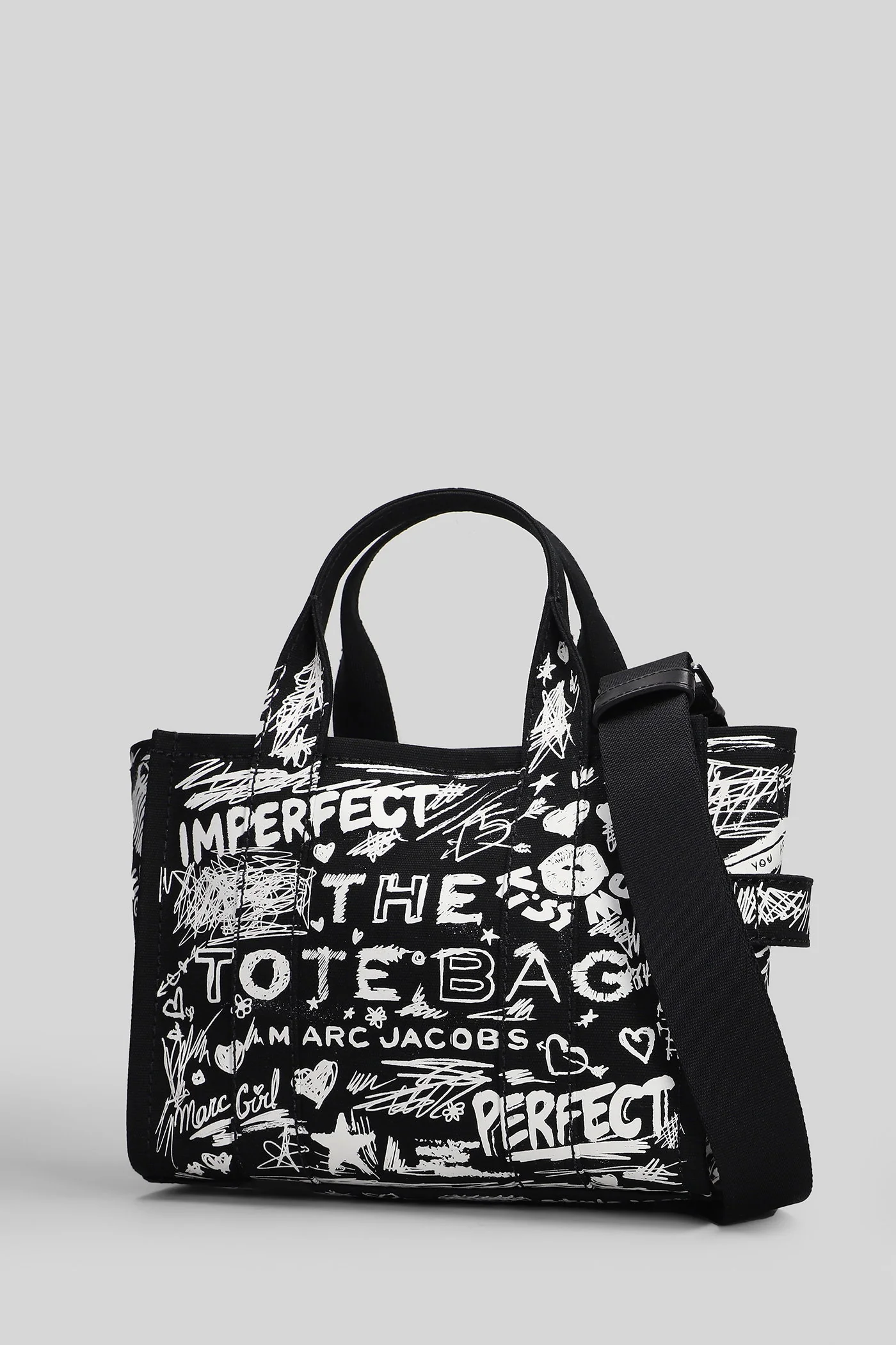 The small tote Tote in black cotton - Image 2