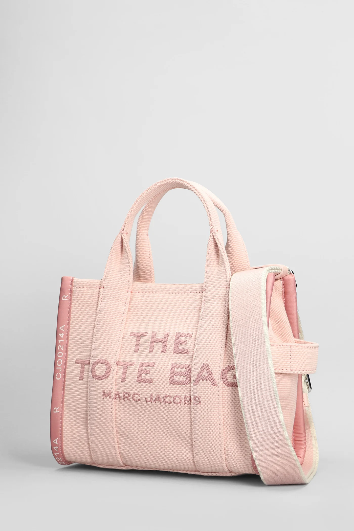 The small tote Tote in rose-pink cotton - Image 2