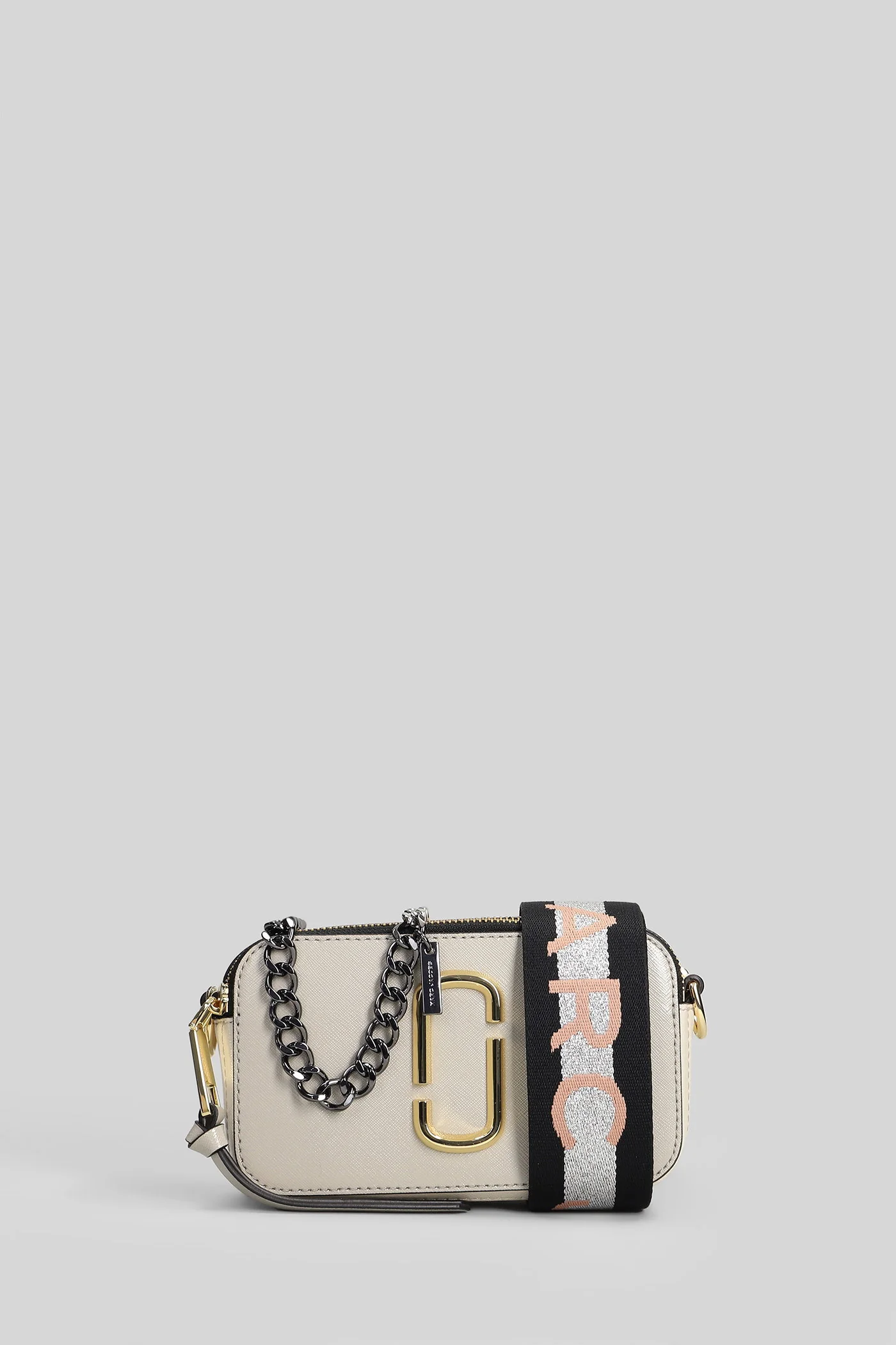The snapshot Shoulder bag in beige leather