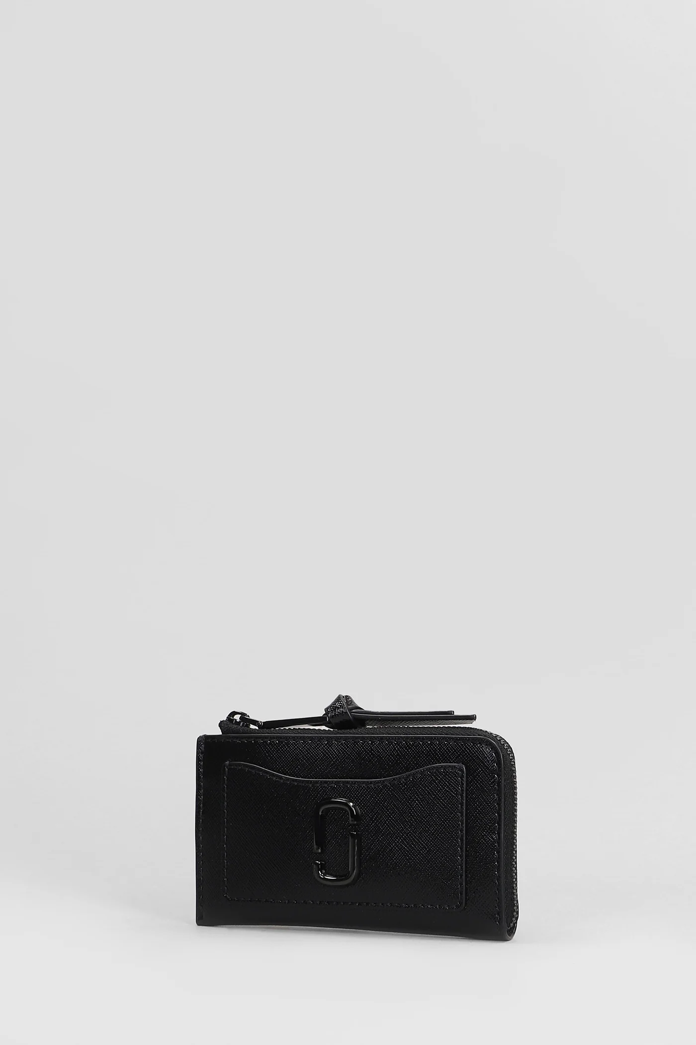 The top zip multi Wallet in black leather - Image 2