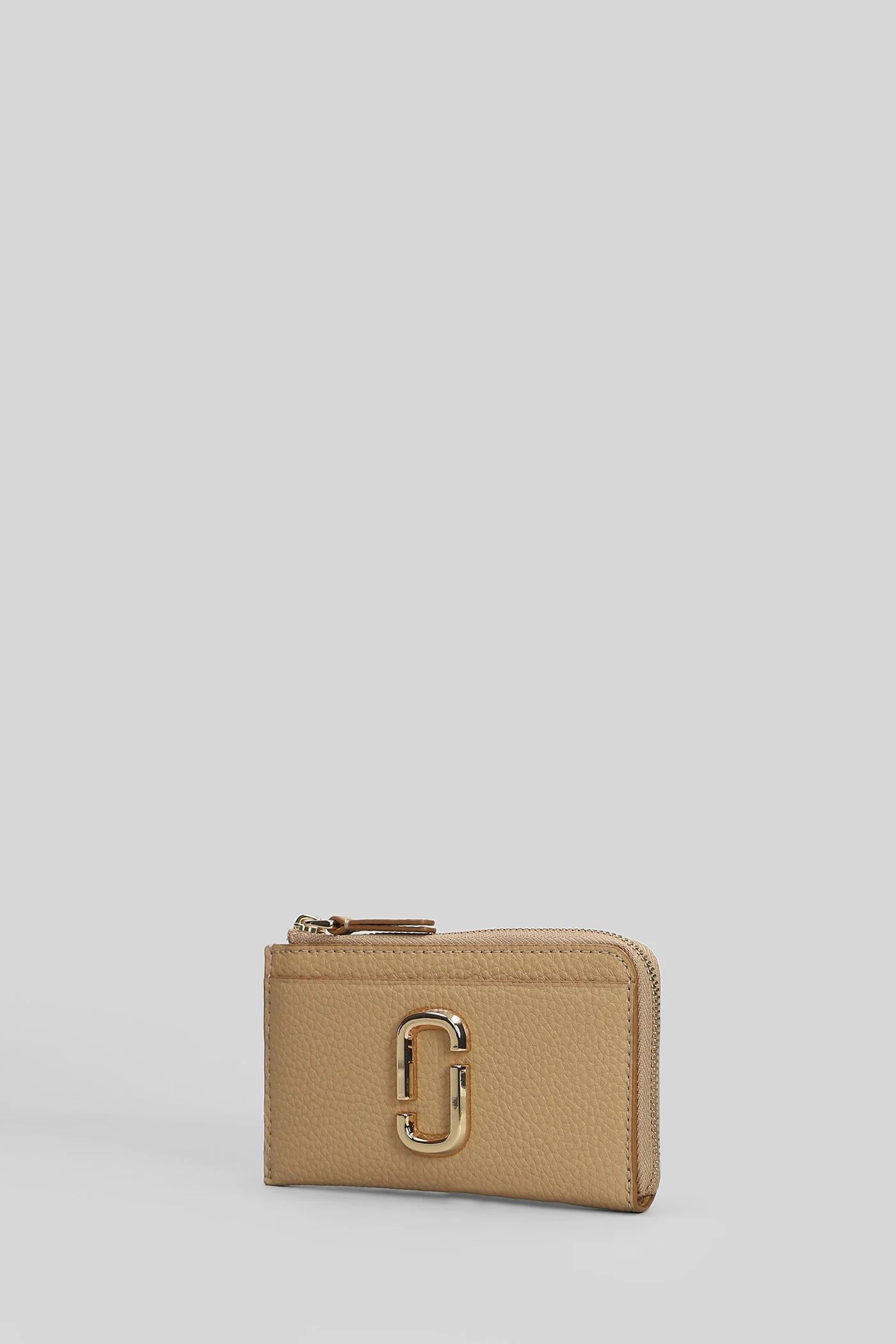 The top zip multi Wallet in taupe leather - Image 2