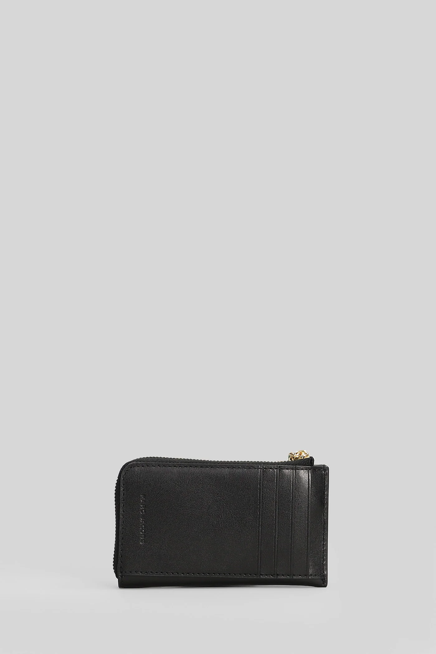 Top zip multi wallet Wallet in black leather - Image 3