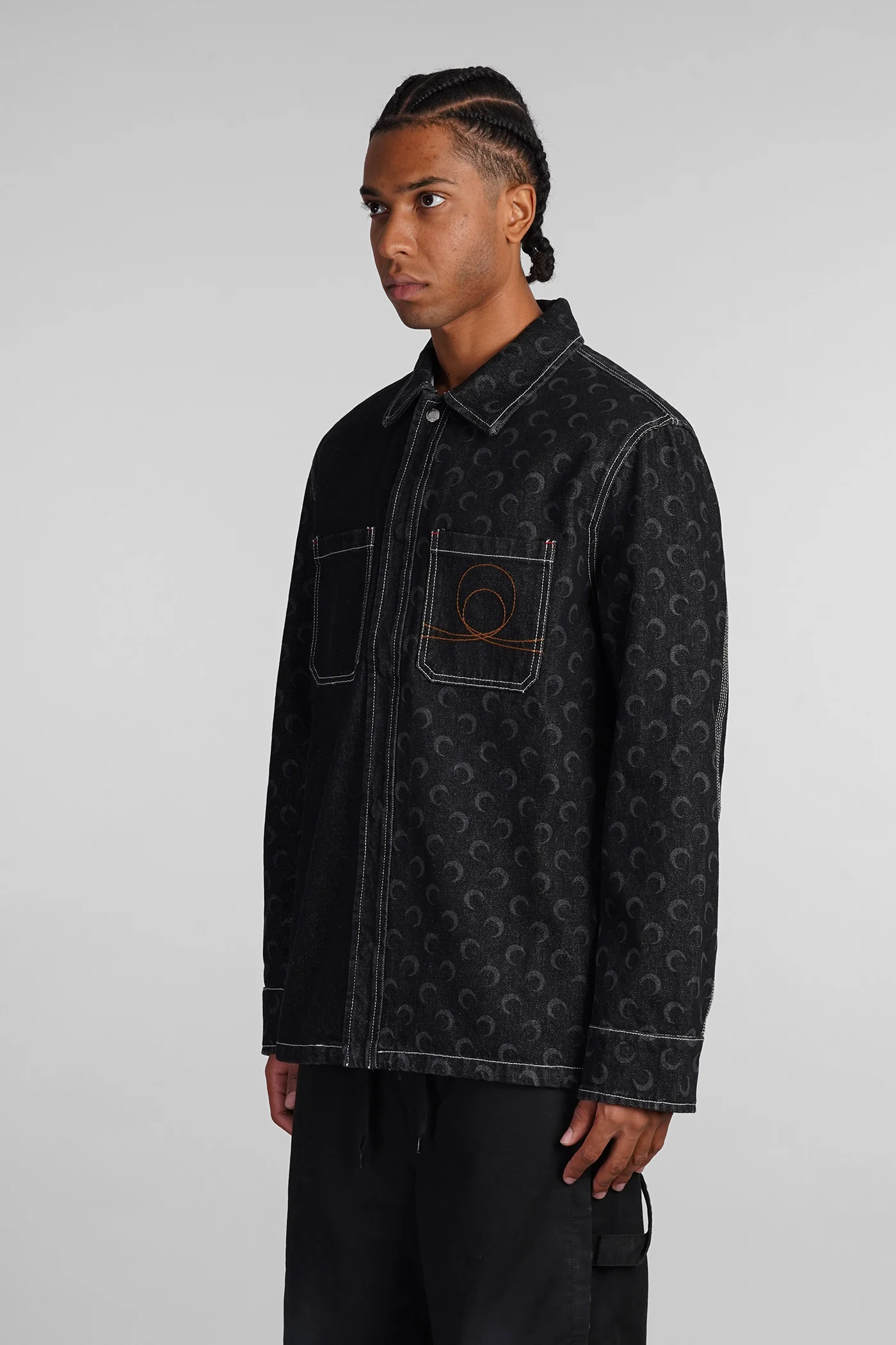 Denim Jackets in black cotton - Image 4