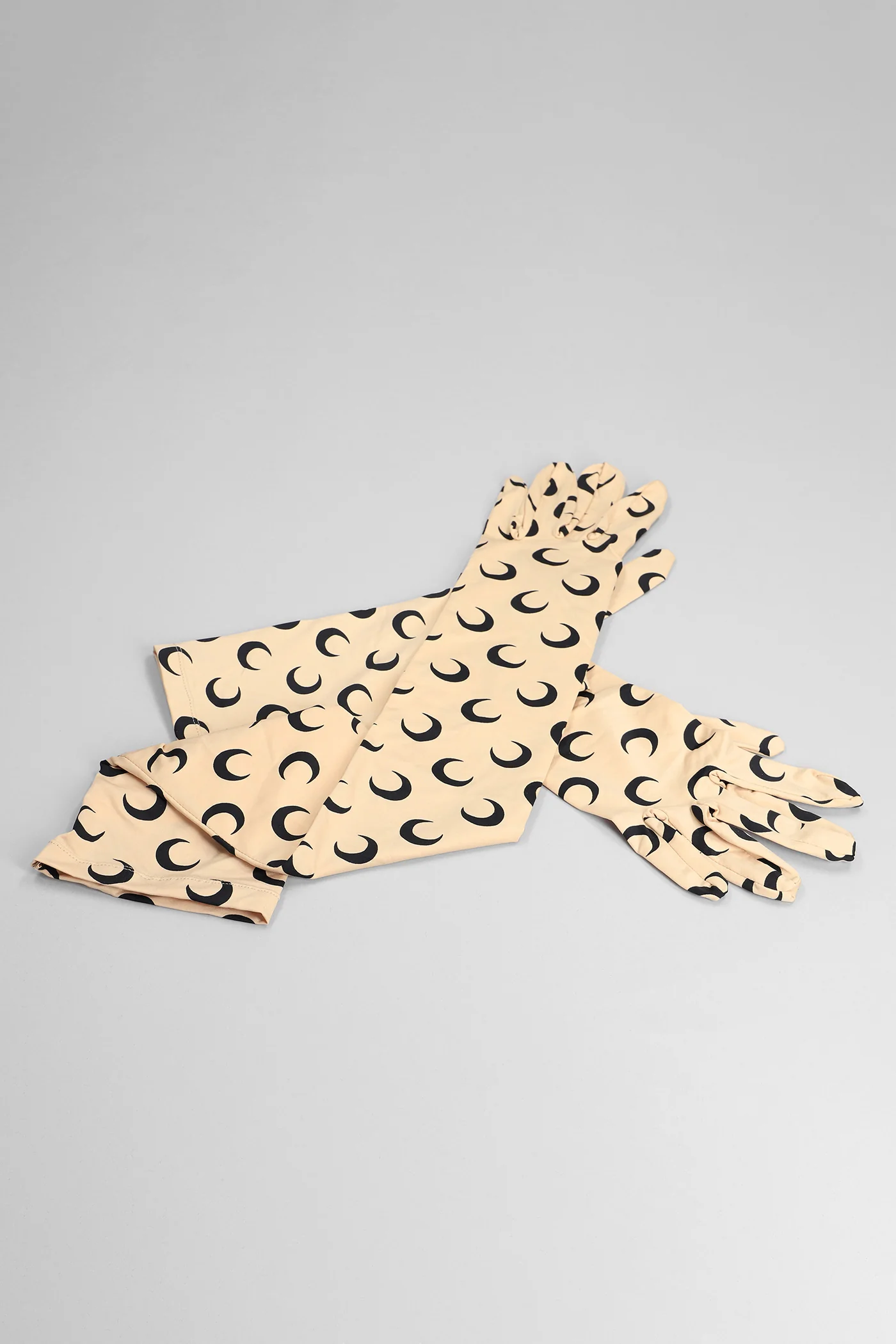 Gloves in beige polyamide - Image 2