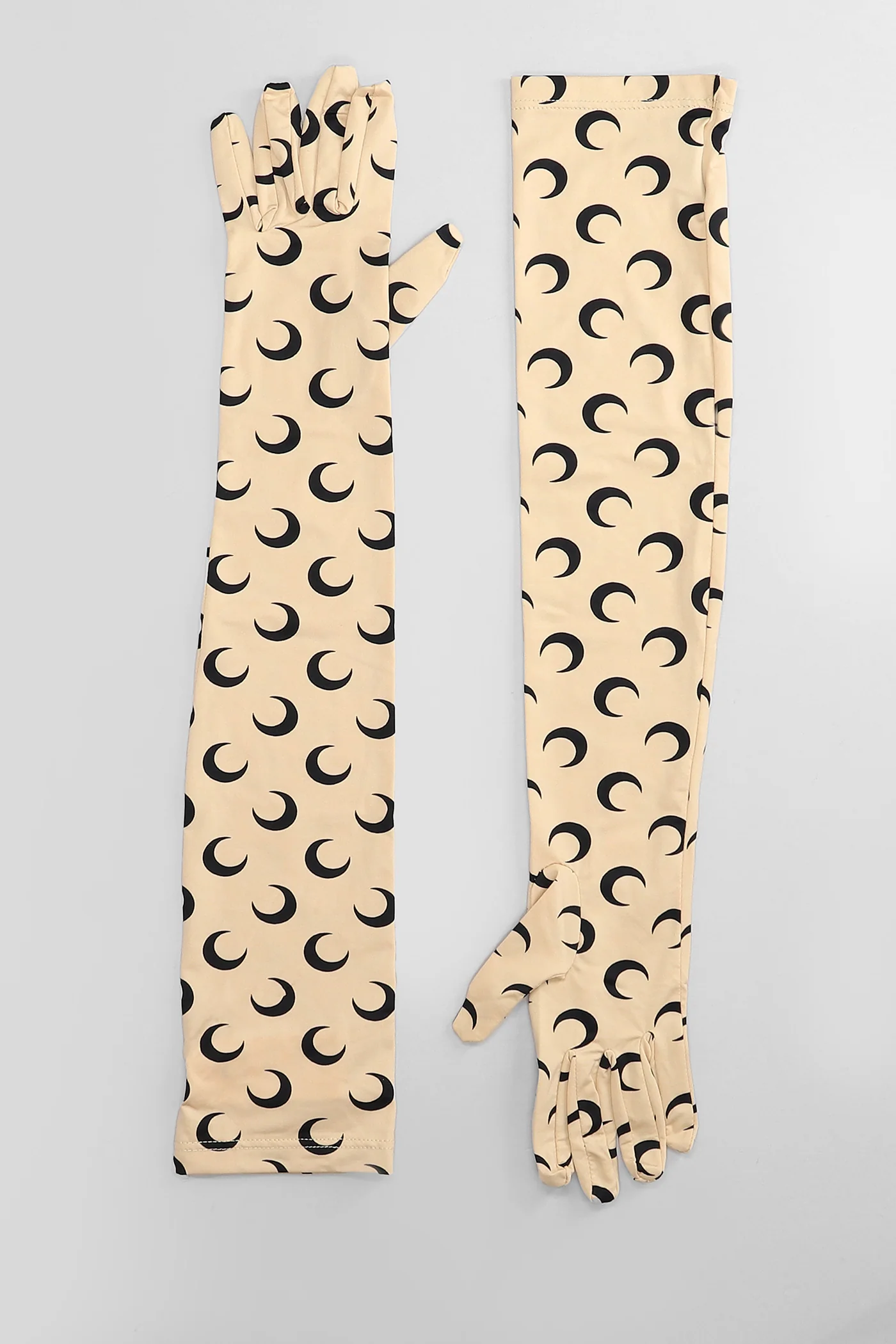 Gloves in beige polyamide