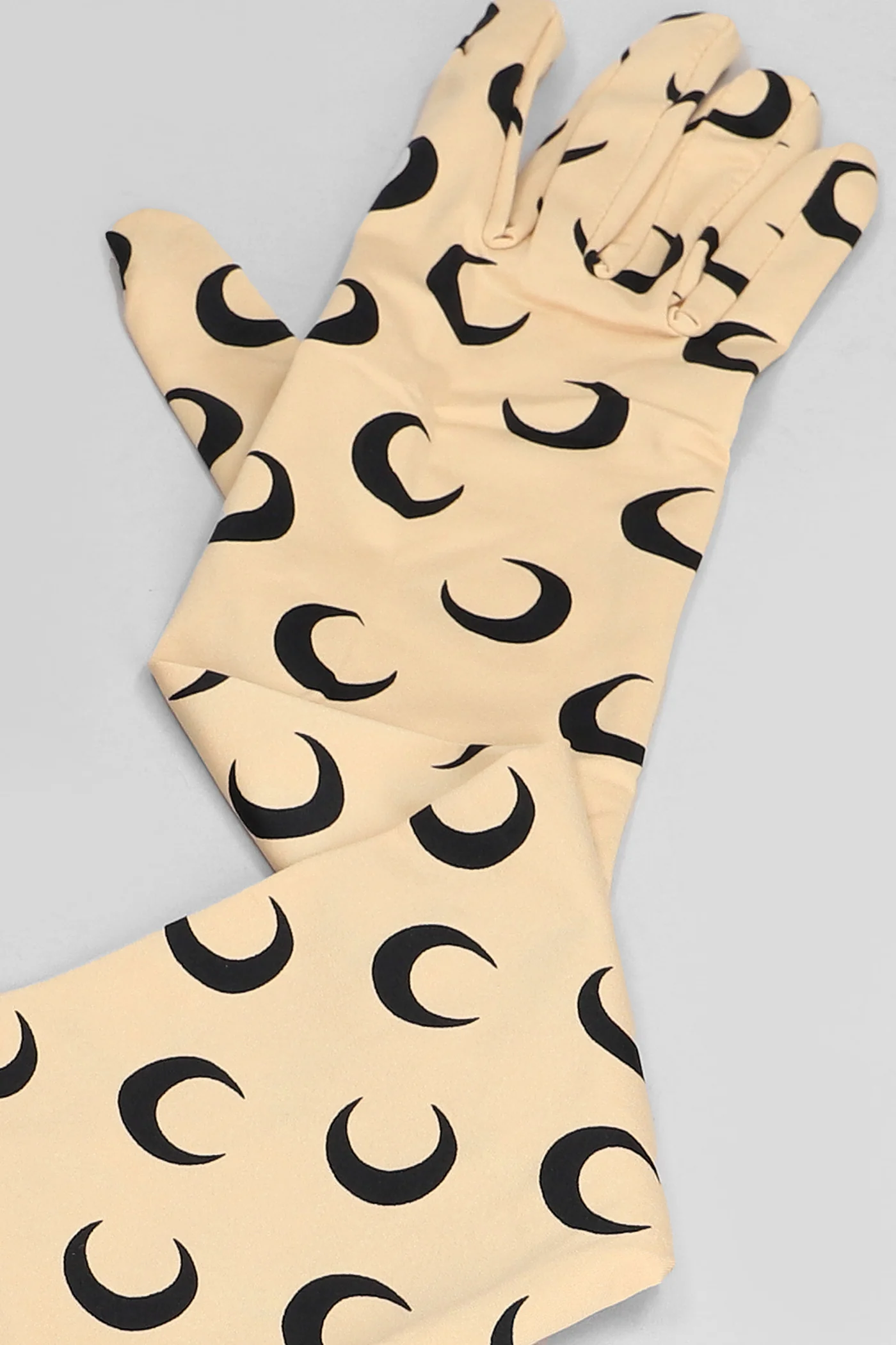 Gloves in beige polyamide - Image 2