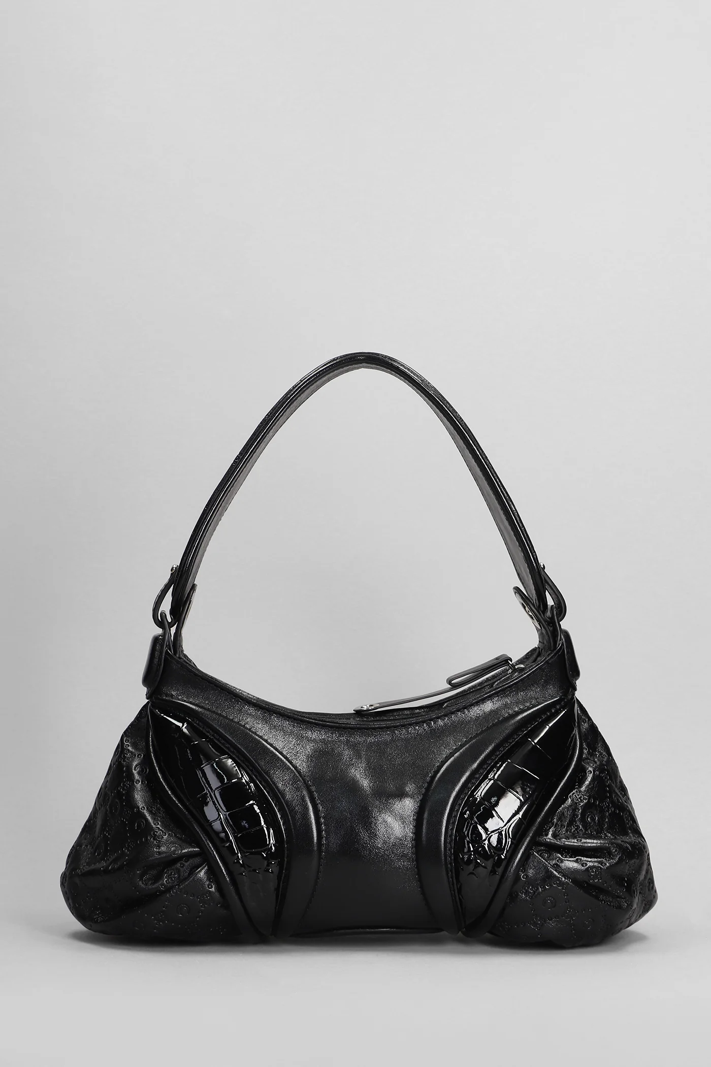 Hand bag in black leather - Image 3