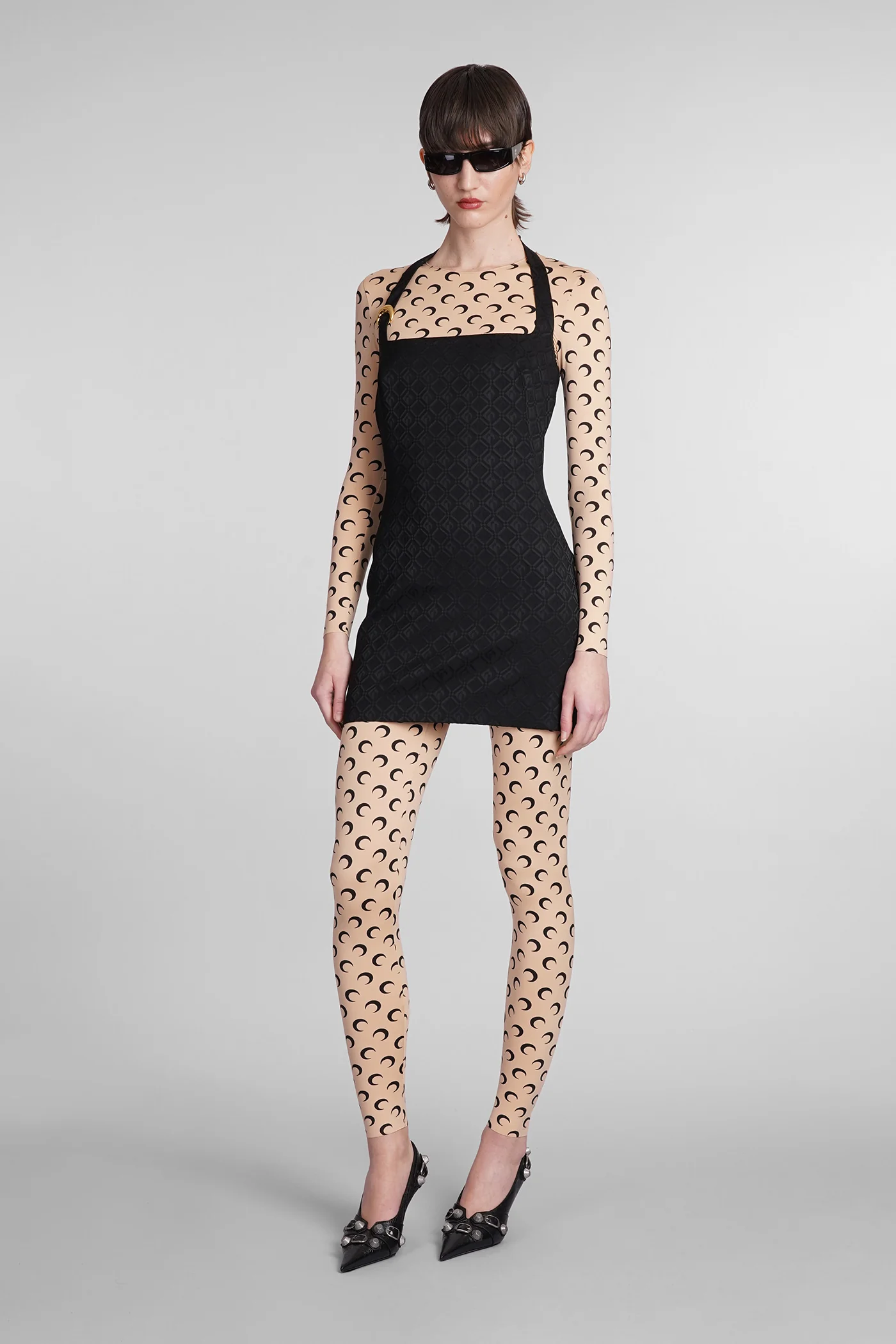 Jumpsuit in beige polyamide - Image 2