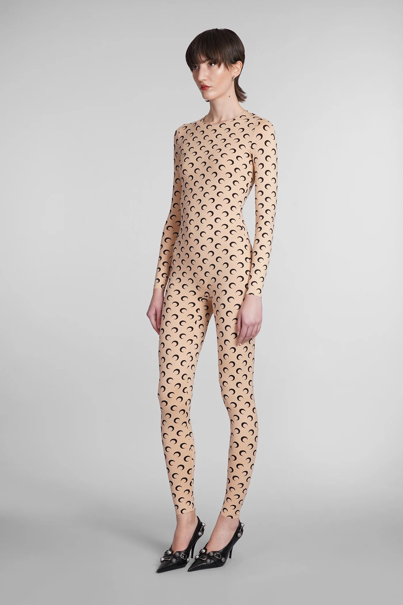 Jumpsuit in beige polyamide - Image 4