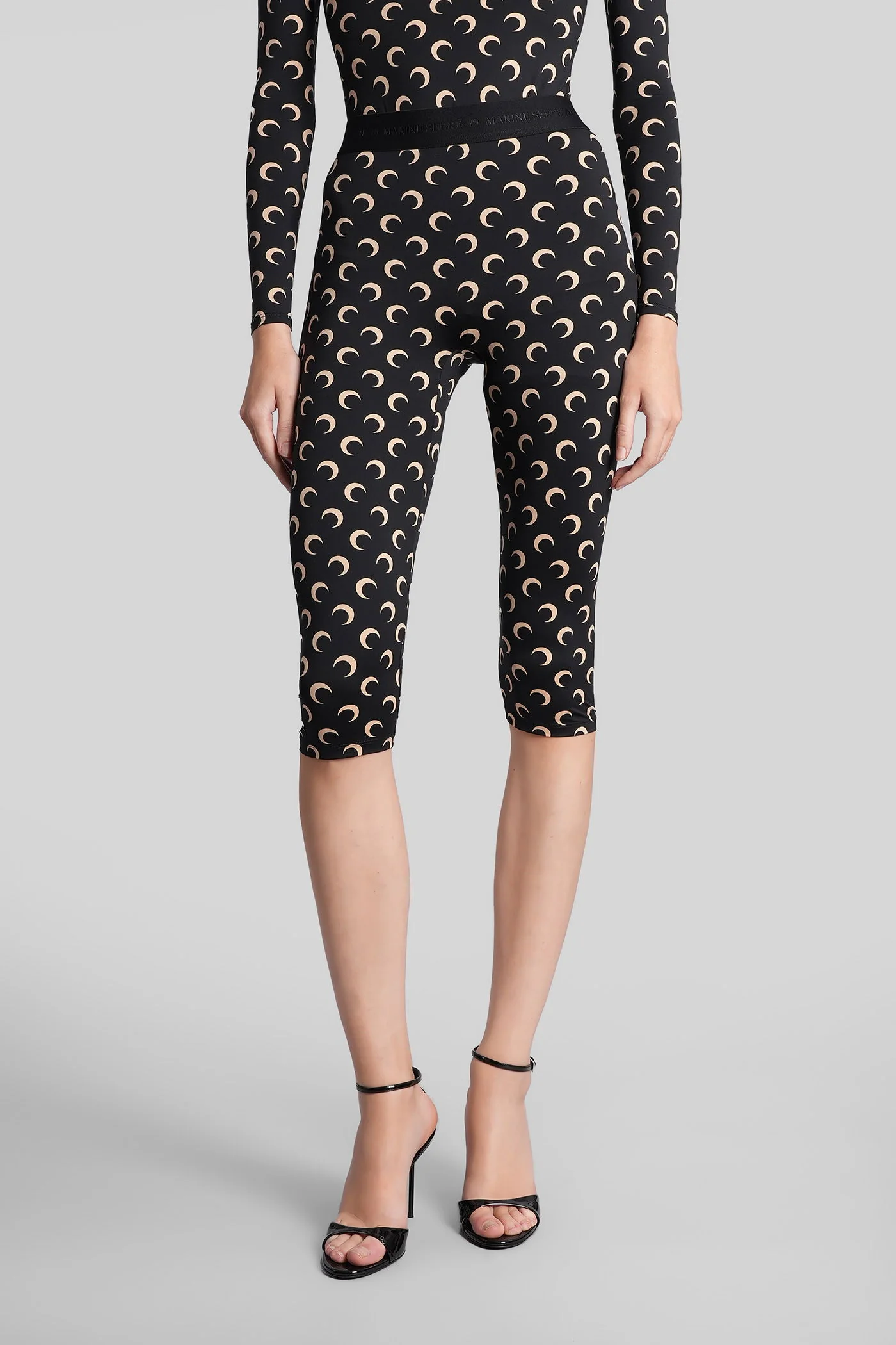 Leggings in black polyamide