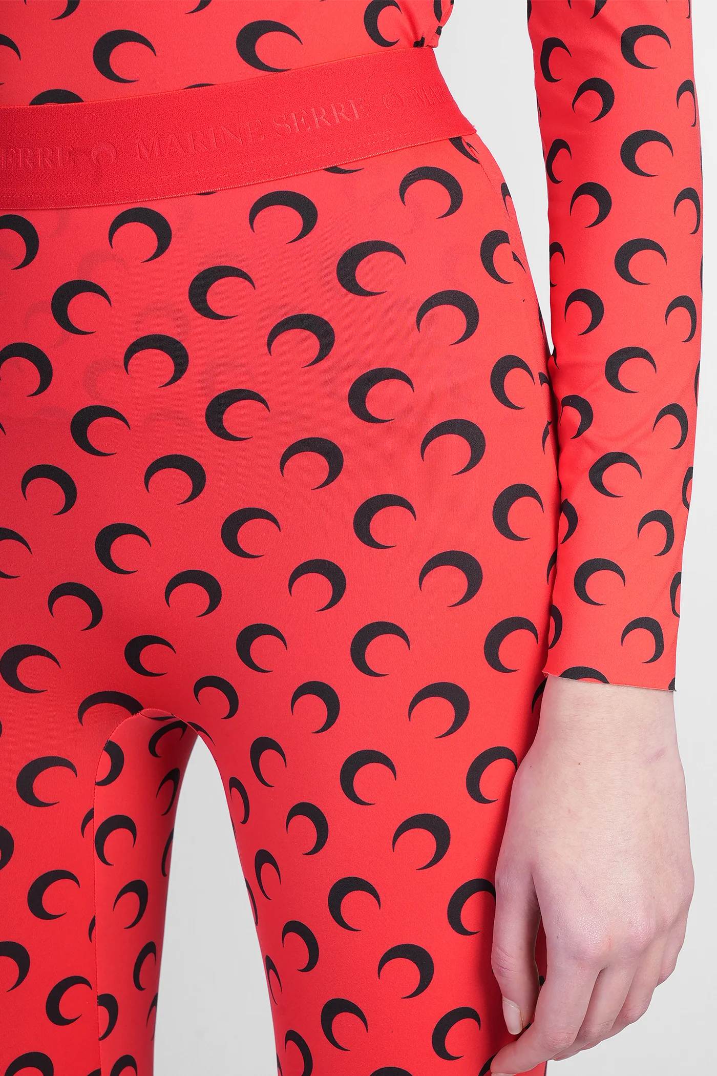 Leggings in red polyamide - Image 5