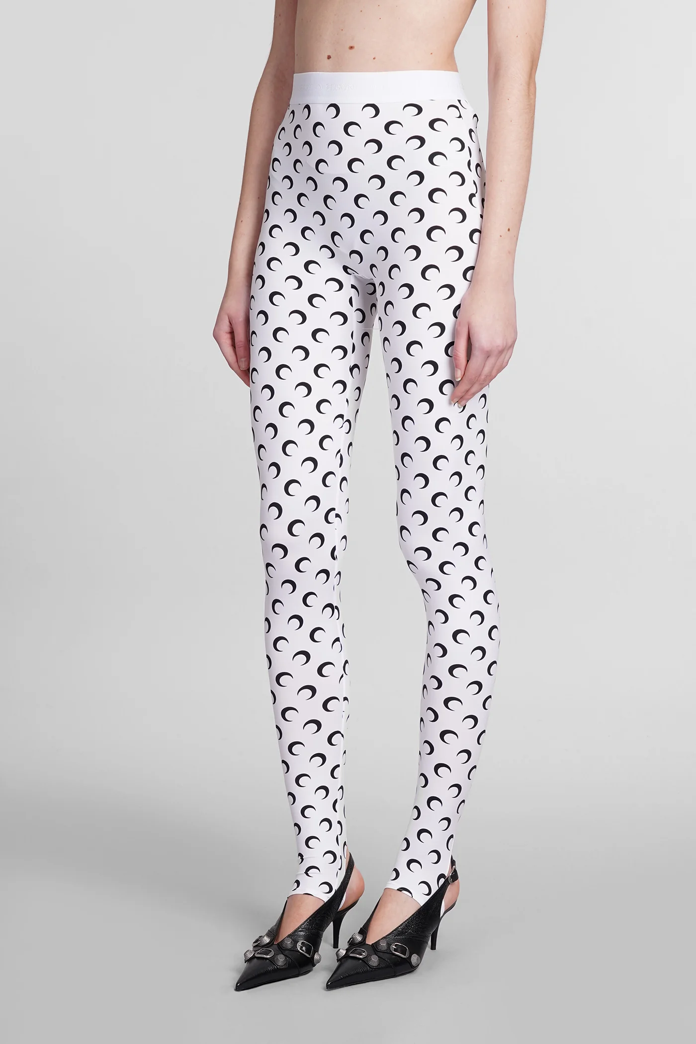 Leggings in white polyamide - Image 4