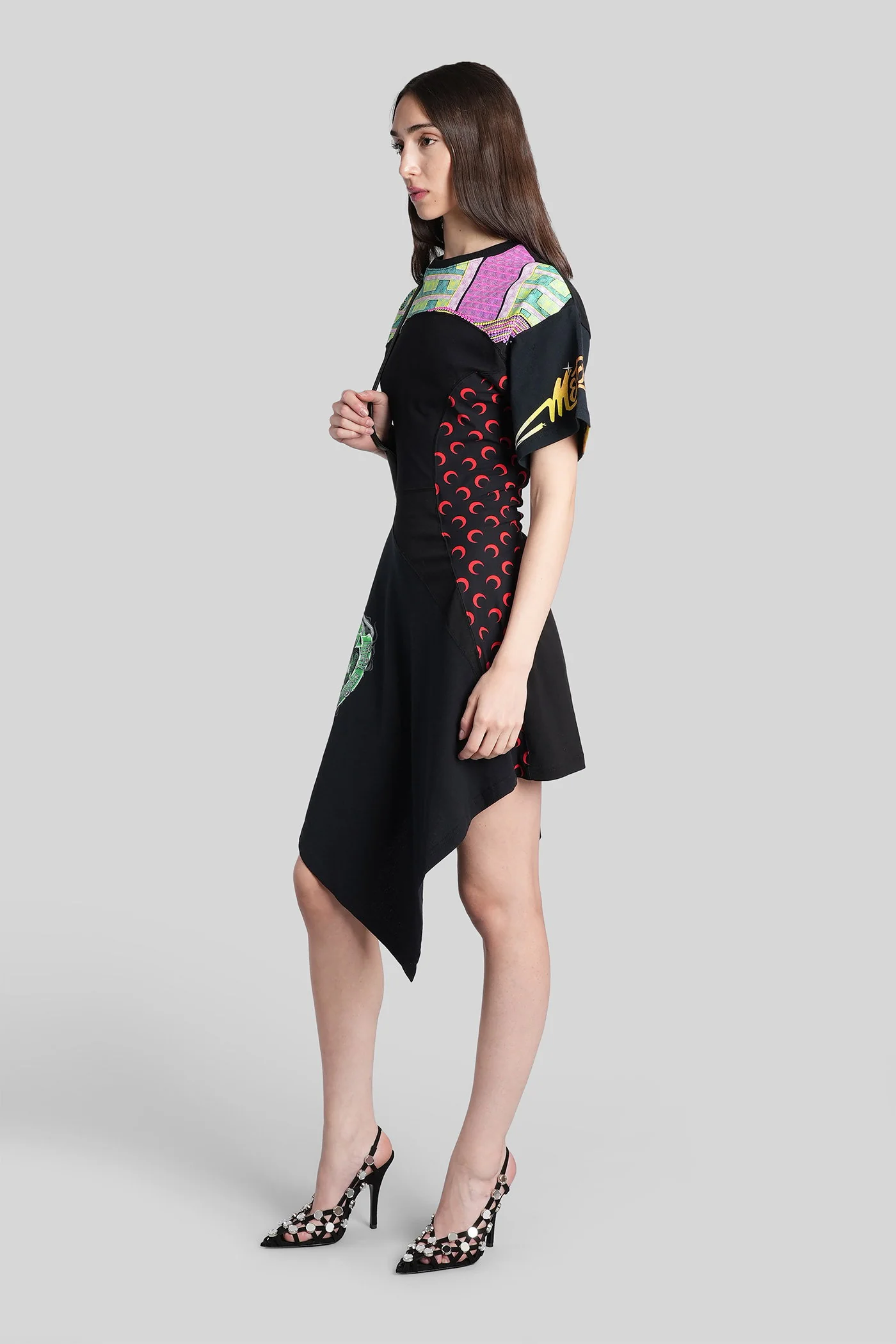 Long dress in black cotton - Image 4