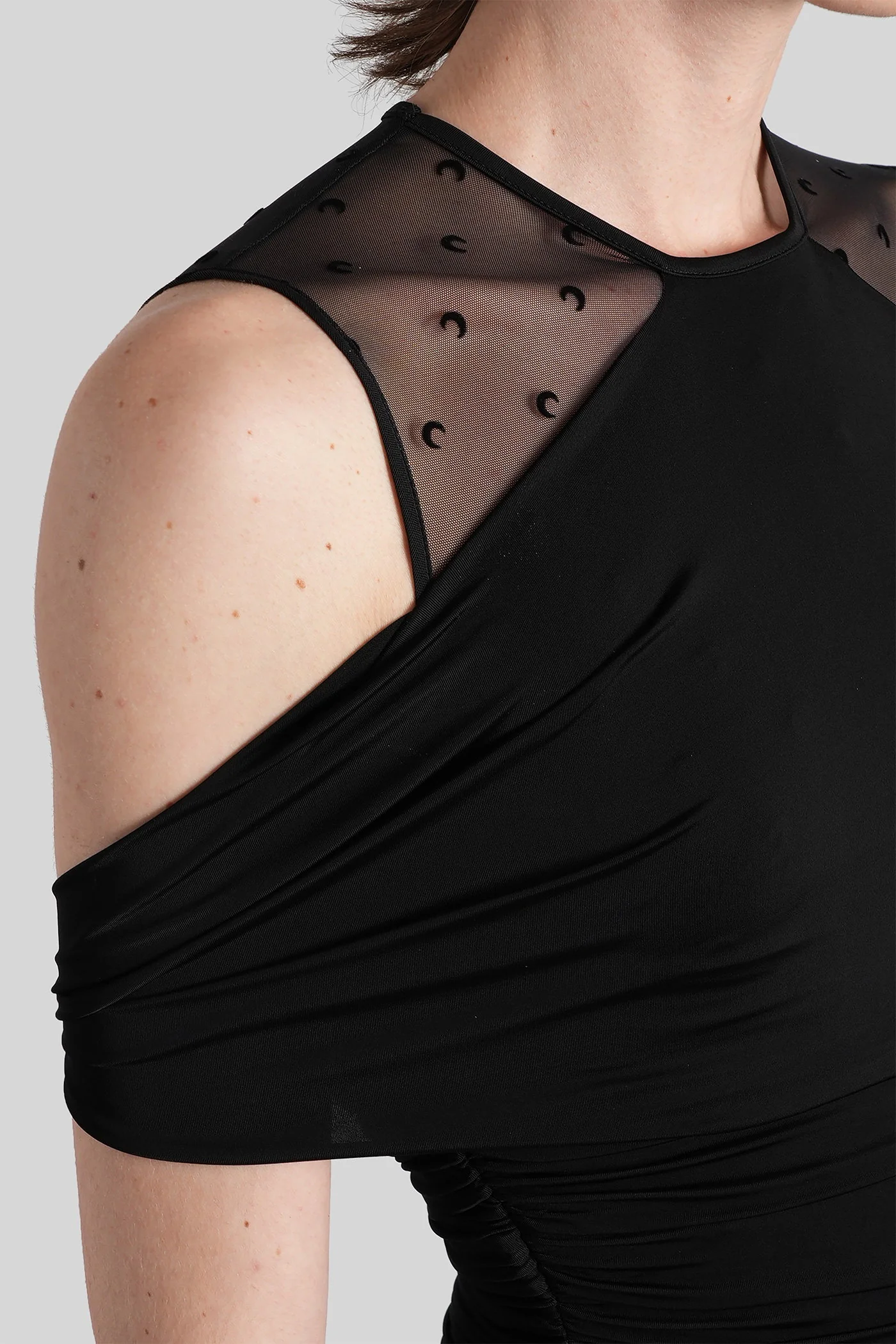 Mini dress in black viscose - Image 5