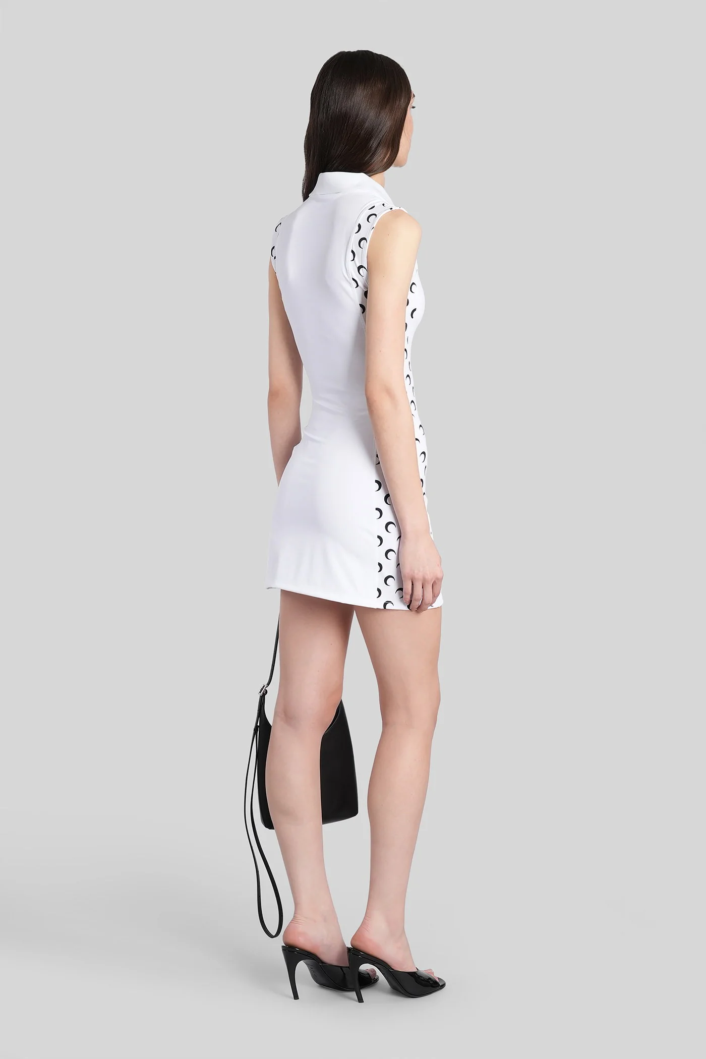 Mini dress in white polyester - Image 3