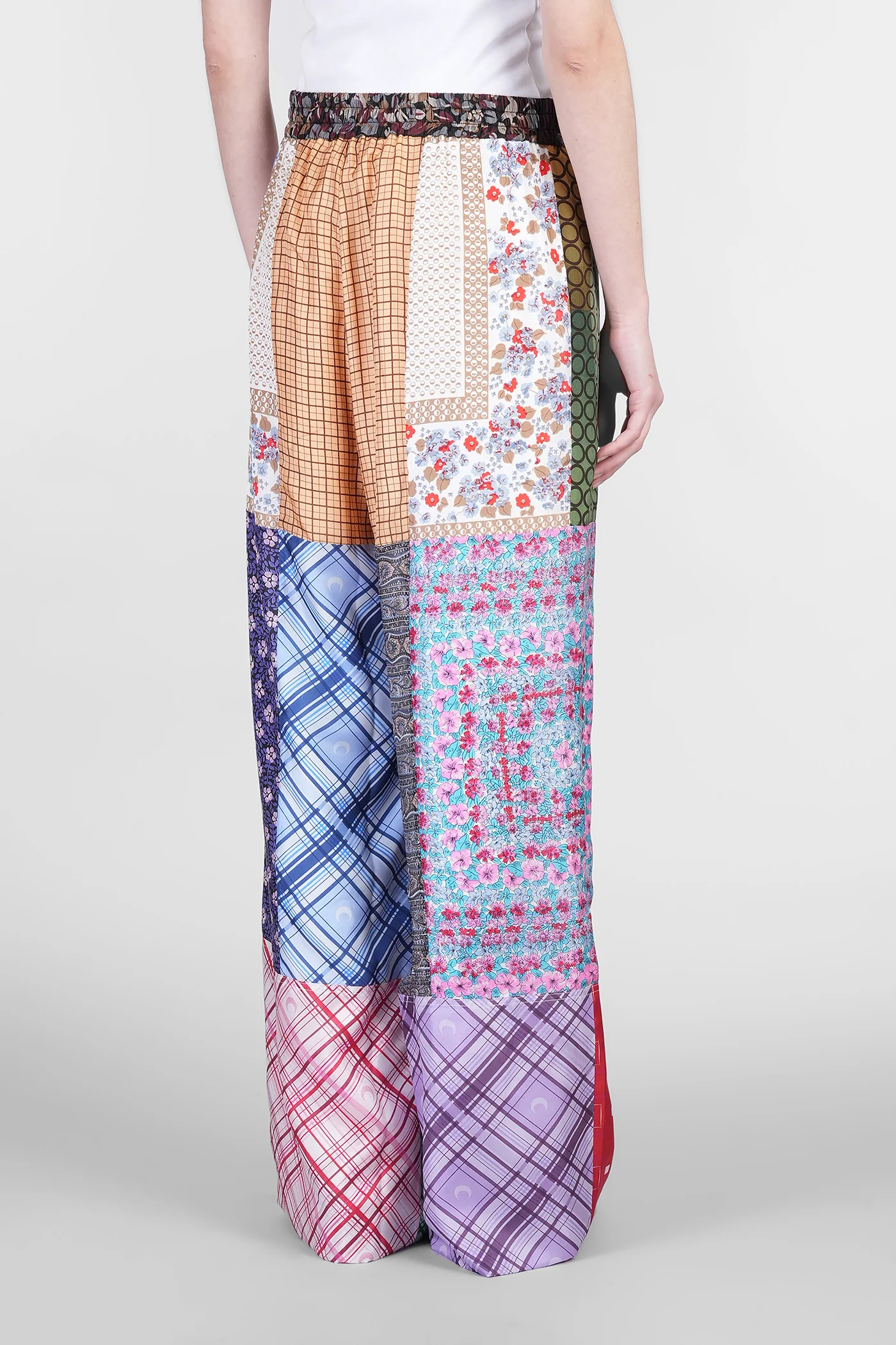 Pants in multicolor silk - Image 3