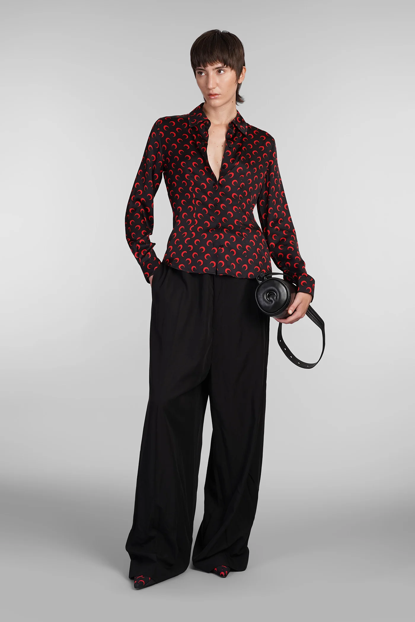 Shirt in black viscose - Image 2