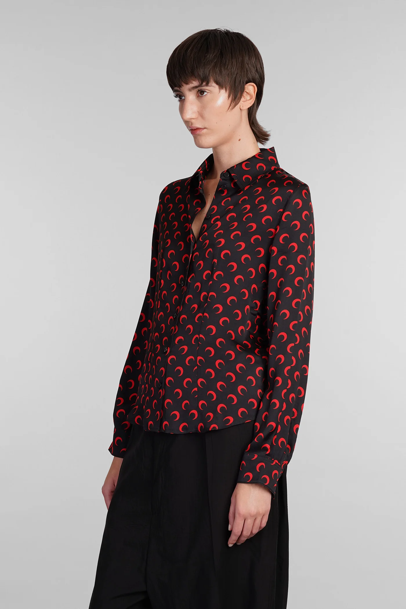 Shirt in black viscose - Image 4
