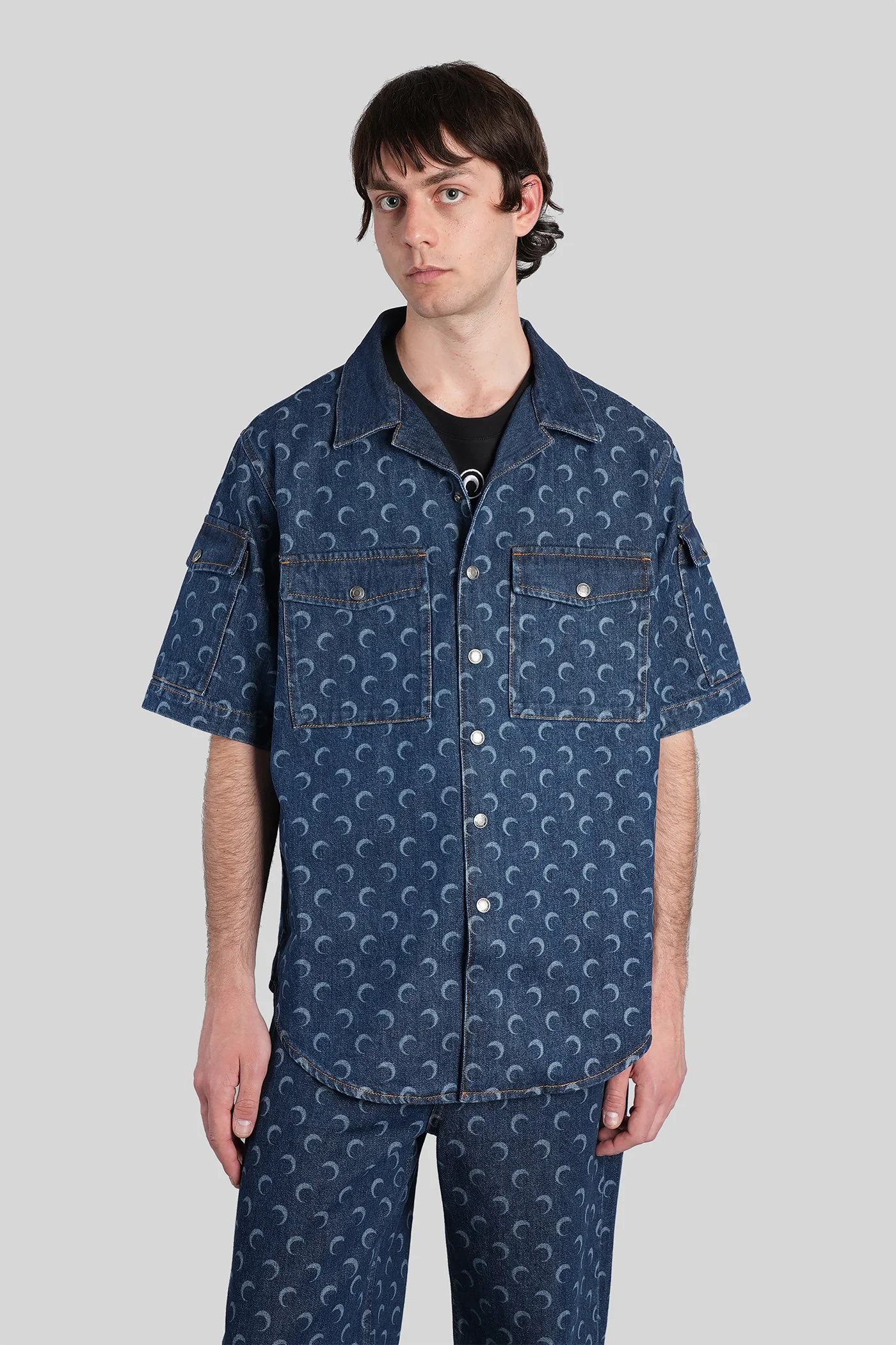 Shirt in blue denim